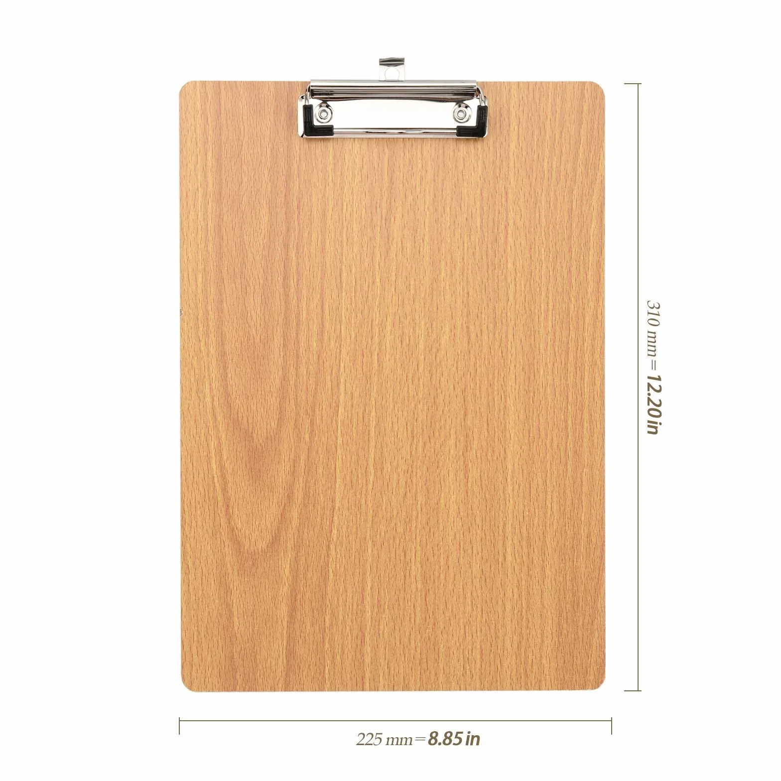 Confezione da 15 Porta Appunti in Legno A4, con Clip in Metallo e Foro per Appendere l'Ufficio e il Ristorante