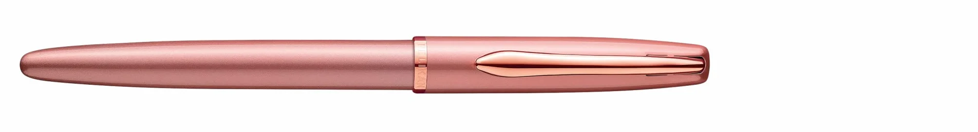 Pelikan Stilografica Jazz Noble Elegance Metallo Rose Inchiostro Blu Clip Elastica Astuccio Regalo