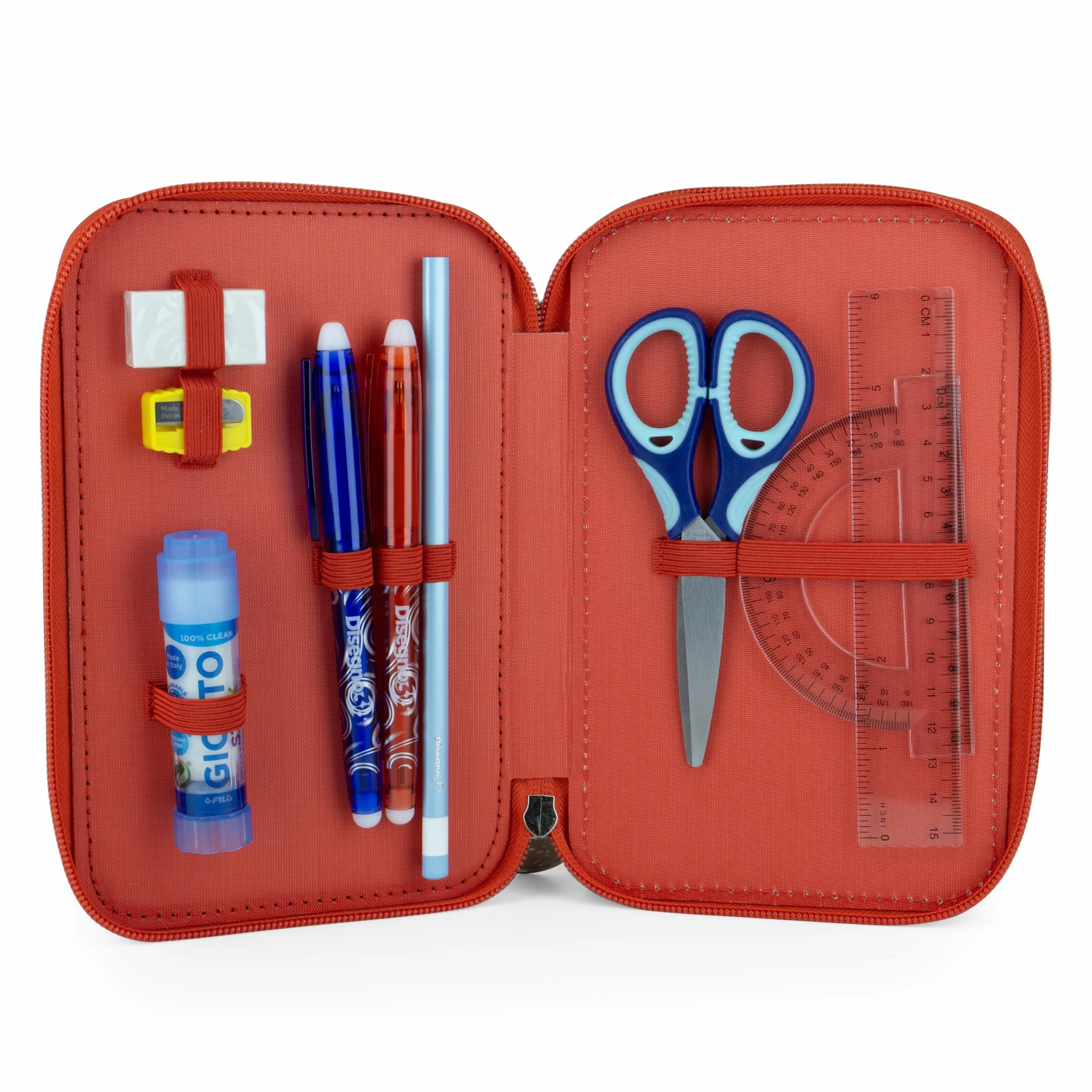 CERDÁ LIFE'S LITTLE MOMENTS Astuccio 3 Zip Spider-Man Cerdà | Licenza Ufficiale Marvel | 3 Scomparti | Scuola Elementari e Medie | Blu e Rosso Stampa Ragnetti con Patch PU e Tirazip Ragno
