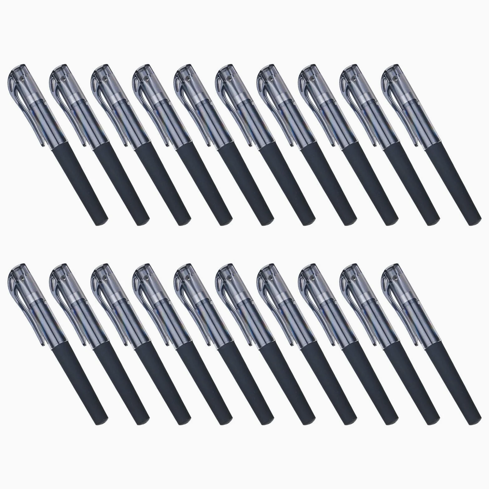 BESTonZON 50 Penne Gel a Punta Fine 0,5 Mm Nere Cappuccio, Penne da Cancelleria Tascabili per Ufficio, Scuola e Viaggi, Inchiostro Resistente allo Sbiadimento per Scrittura Liscia e