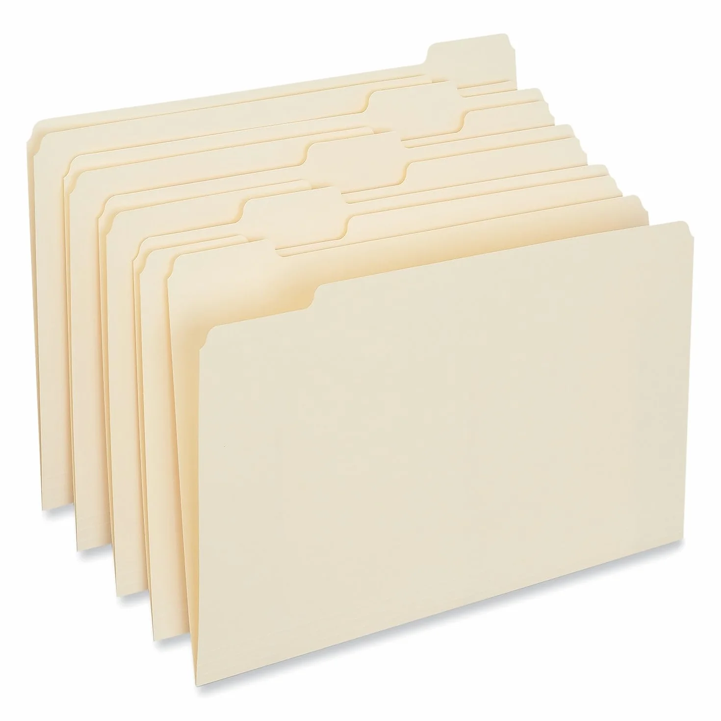 Universal® File Folders, 1/5 Cut Assorted, One-Ply Top Tab, Legal, Manila, 100/Box, Sold as 1 Box