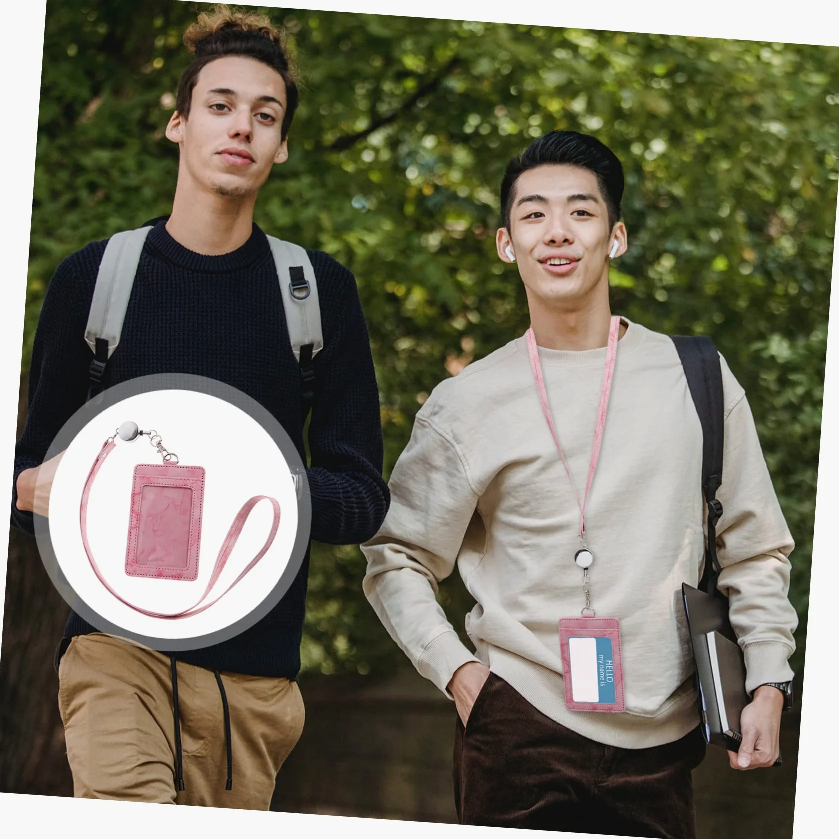 STOBOK 5sets Porta Badge Con Laccetto Copertura Id Retrattile Trasparente Per Lavoro Scuola e Eventi Di Ottimo Per Carte Di Identità Pass e Badge Professionali