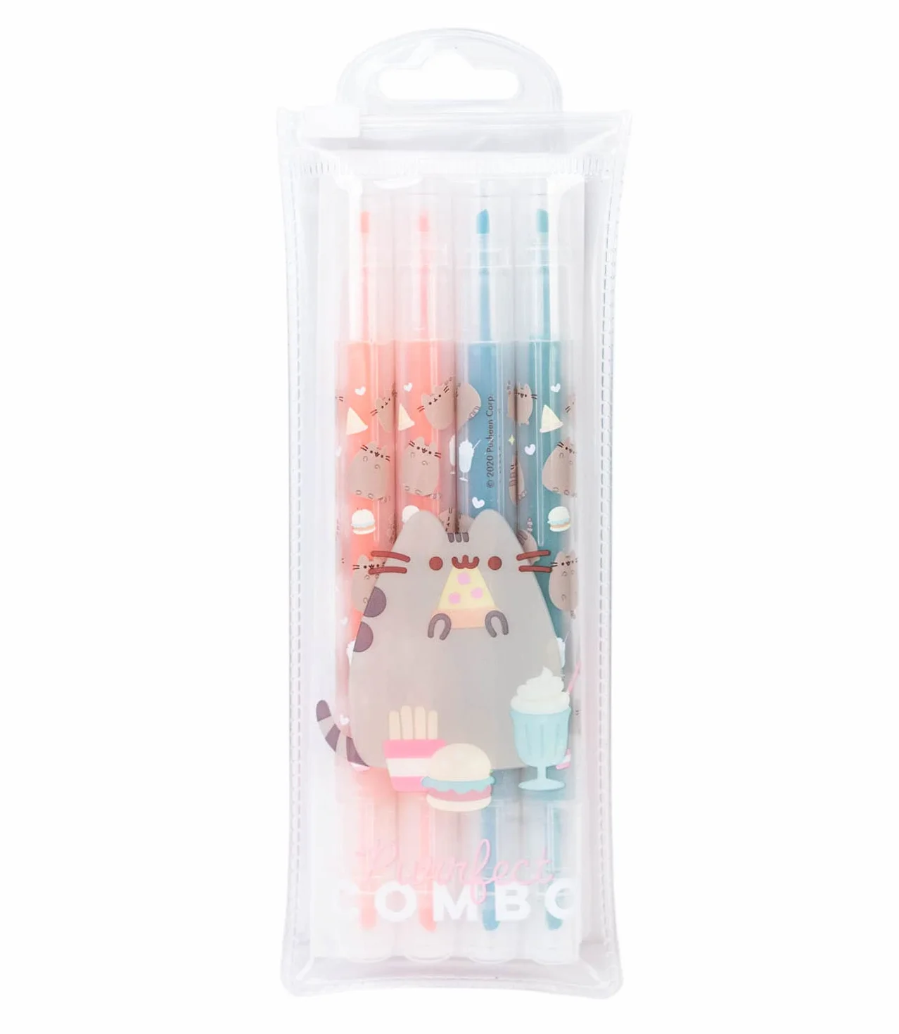Grupo Erik Set Evidenziatori Pastello Pusheen Foodie 4 Colori Pennarelli Doppia Punta