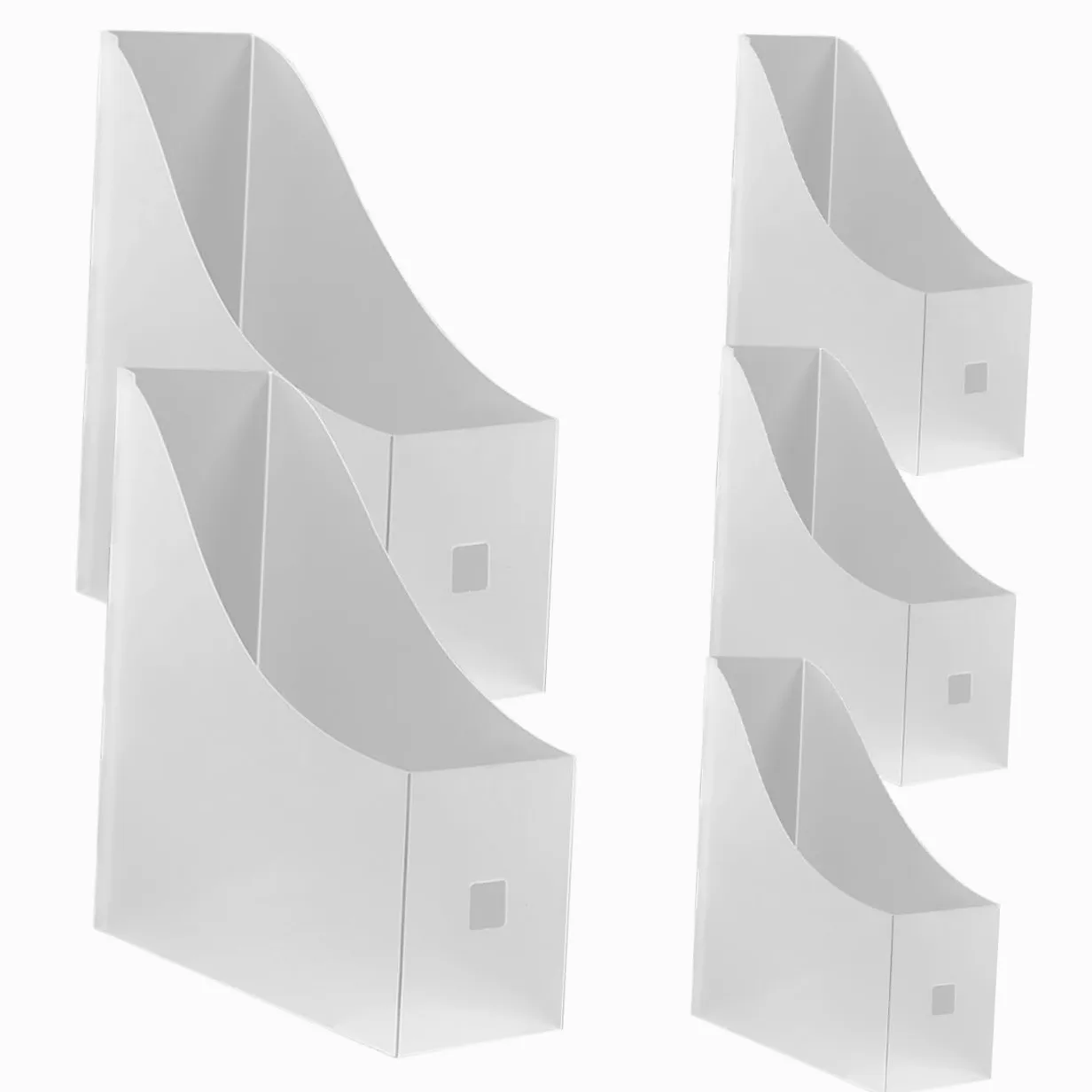5pezzi Organizer Verticale Per Documenti Da Scaffale Da Ufficio Per Archiviazione Documenti e Materiale Scolastico Trasparente e Flessibile Per Scrivania e Spazi Di Lavoro