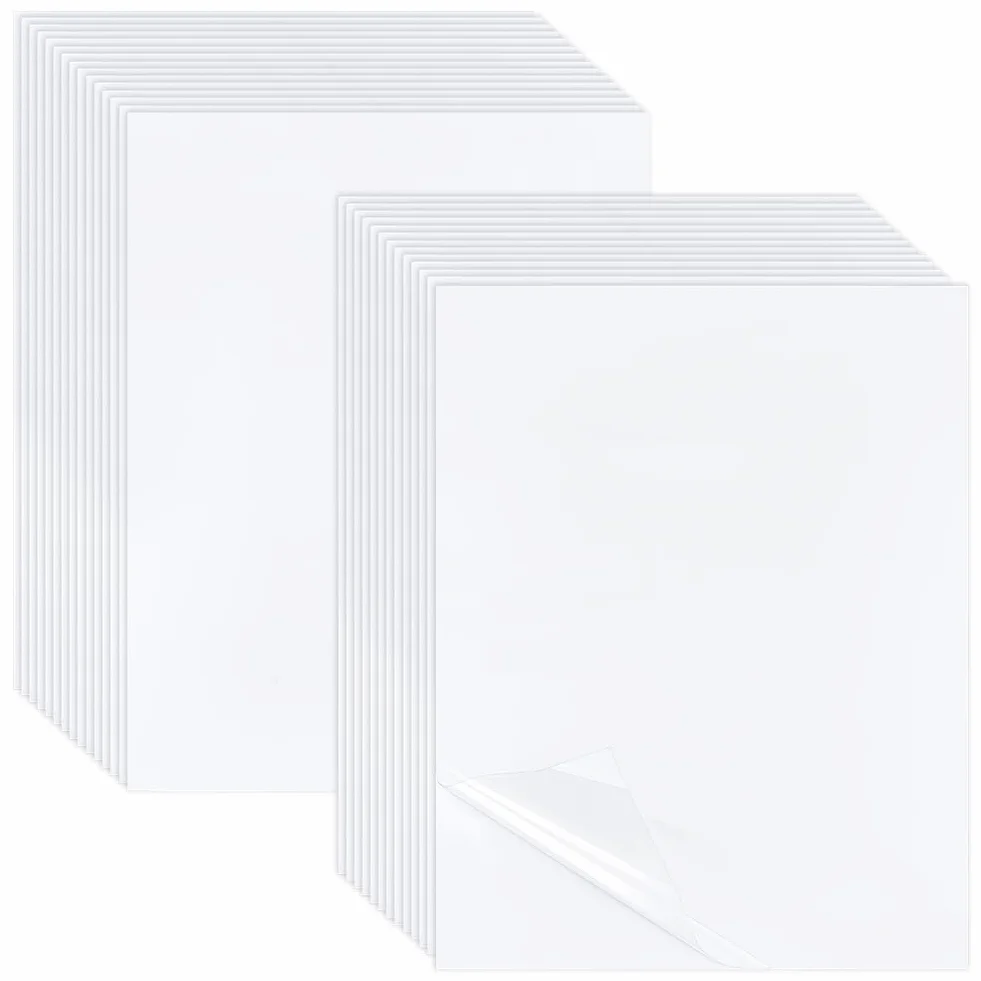 BENECREAT 50 Fogli A4 Fogli di Plastificazione PET Opaca Autoadesiva Impermeabile 300x214 mm