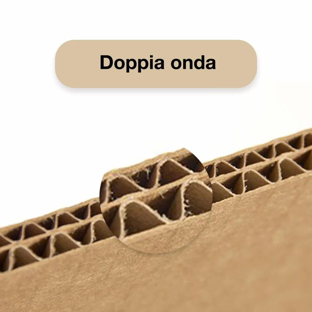 Scatoloni Per Trasloco- 80x60x45h cm - 5pz - Scatola Per Trasloco In Cartone, Doppia Onda Resistente - resistenza oltre 30kg- Imballaggi per Spedizione,Trasloco,Trasporto