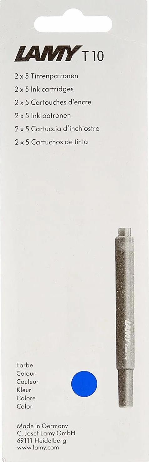 Lamy T 10 Set di 10 cartucce d'inchiostro Blu