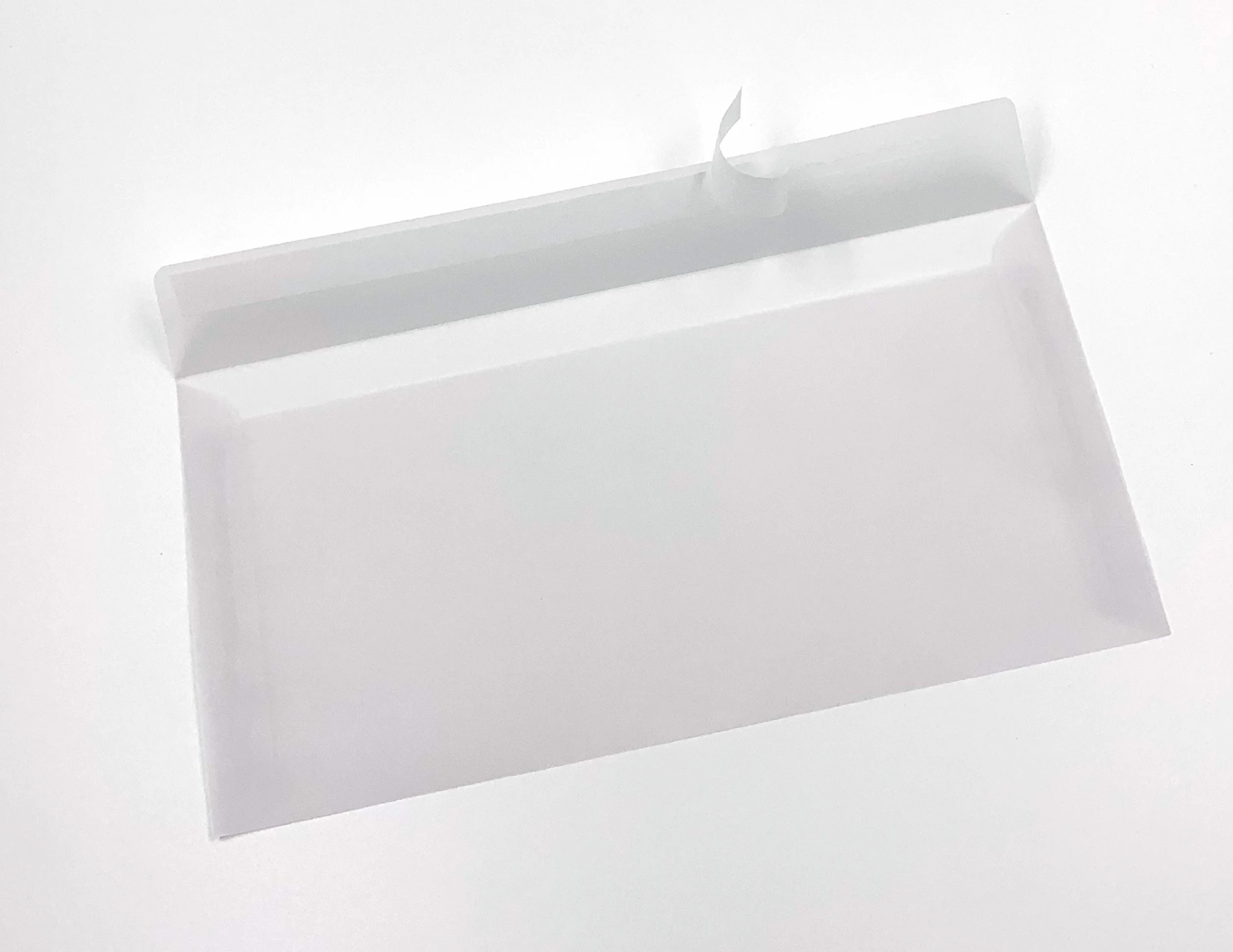 umschlag-discount – buste lettere trasparenti in carta di pergamina per lettere informative, buoni, inviti & Co - 500 buste autoadesive con le dimensioni 220 x 110 mm (DIN lungo)