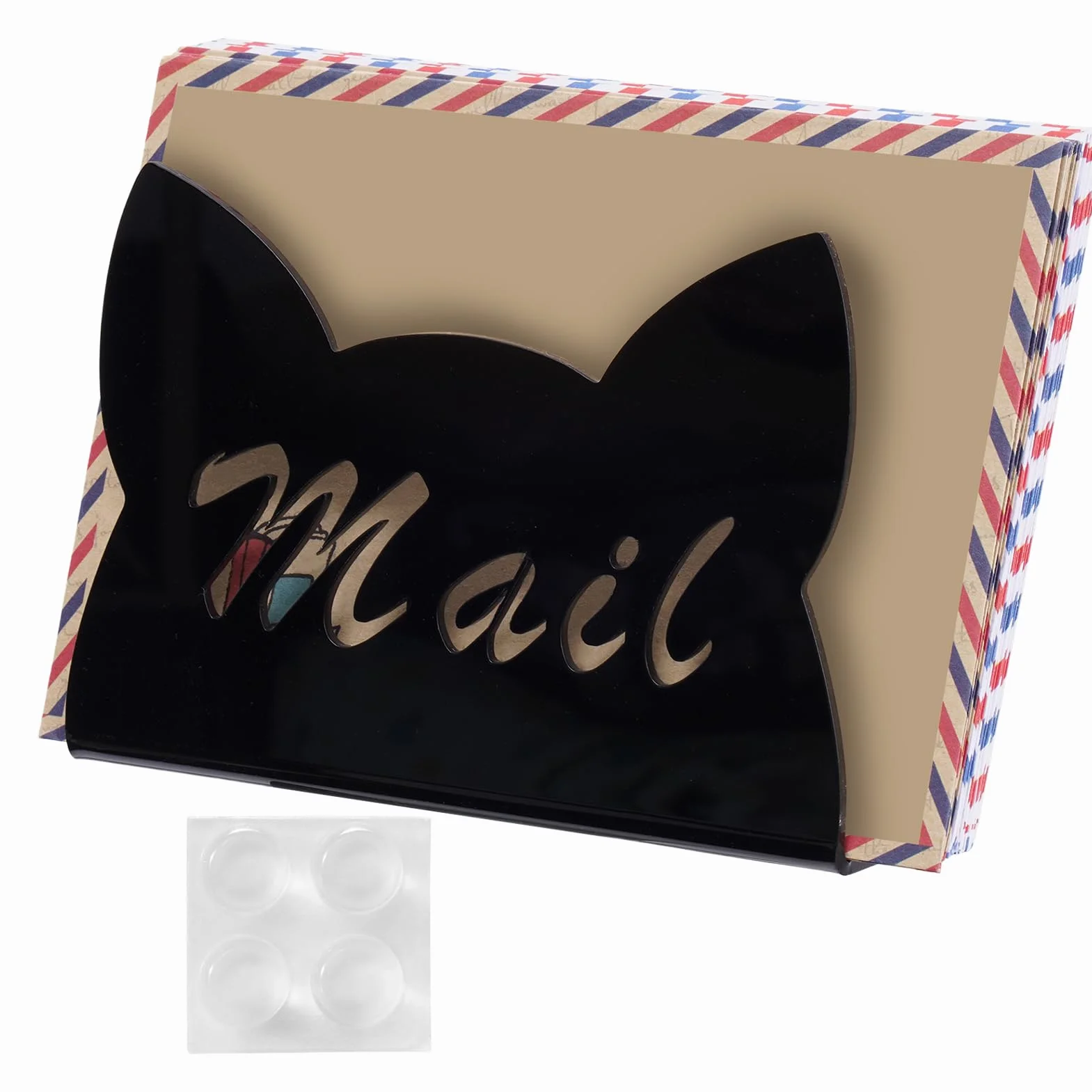 Clear Acrylic Mail Organizer Envelope Holder Postcard Sorter Compact Desk Stand 1 Pack 5.91 x 2.36 x 3.94 pollici