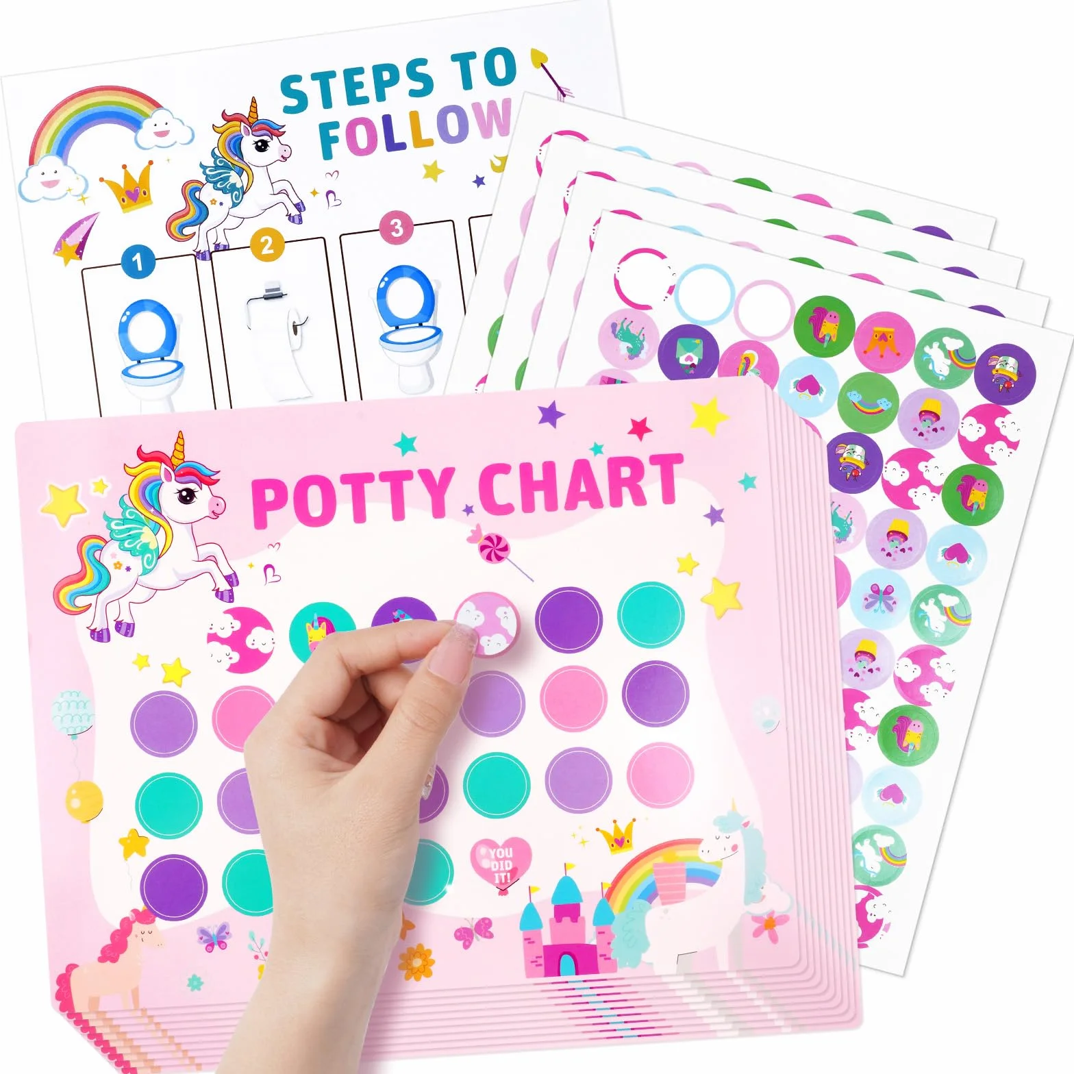 OFFCUP Set di Grafici Delle Ricompense, Tabella dei Premi per l'Addestramento del Vasino, Motivare i Bambini a Fare le Faccende