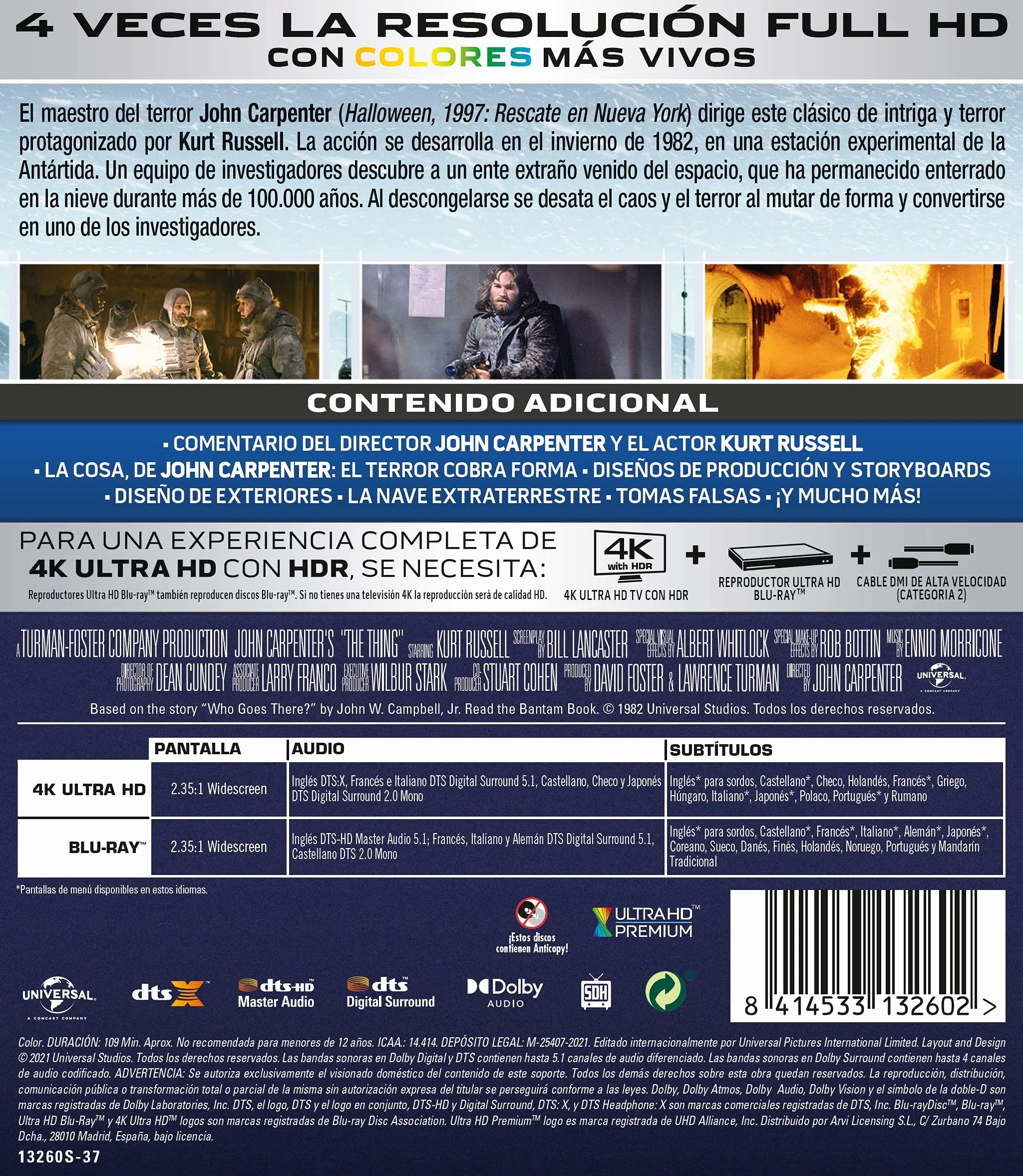 La cosa 4K UHD BD