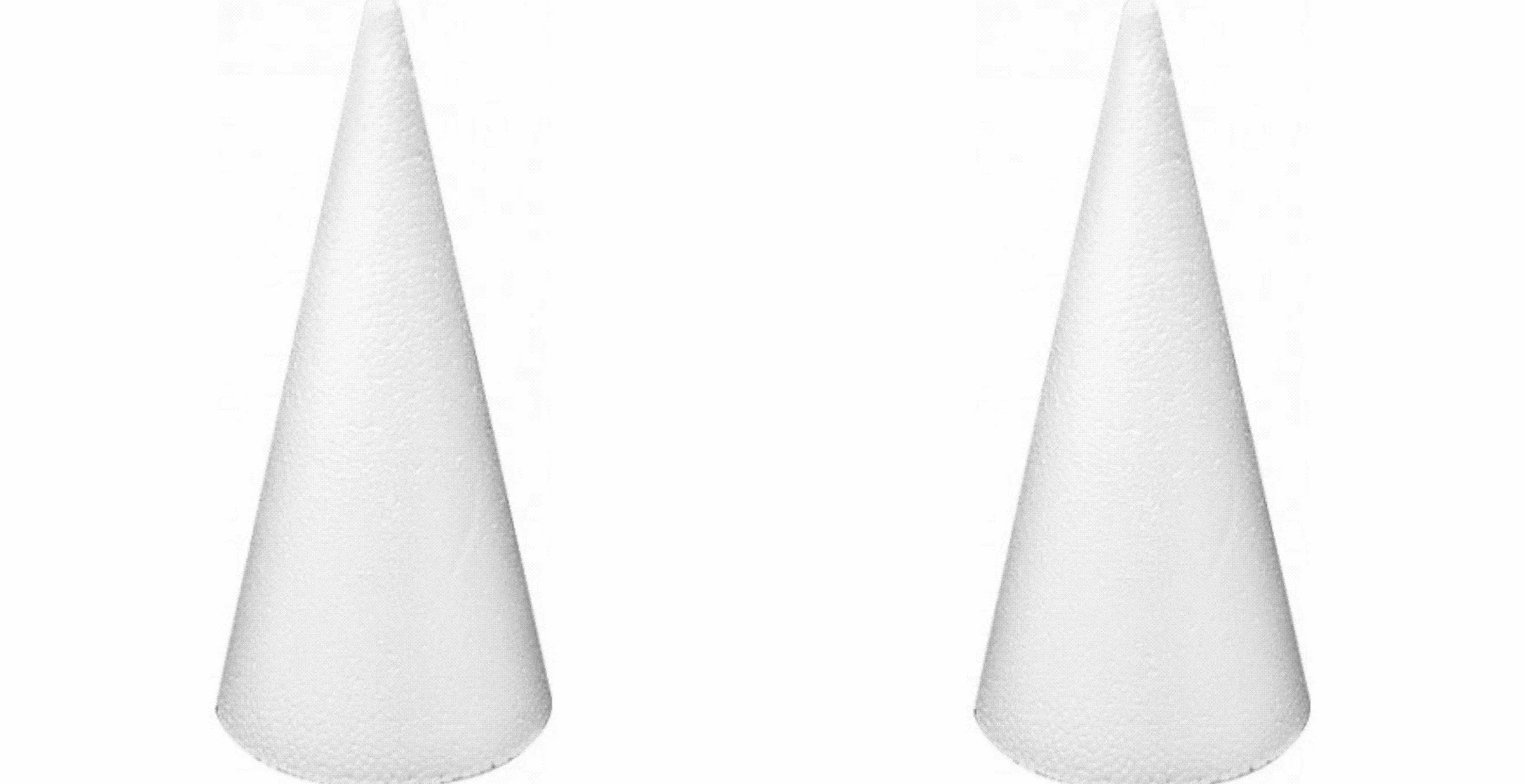 Polistirolo Cono 2 Pz. Alto 30 cm Hobby Creativi