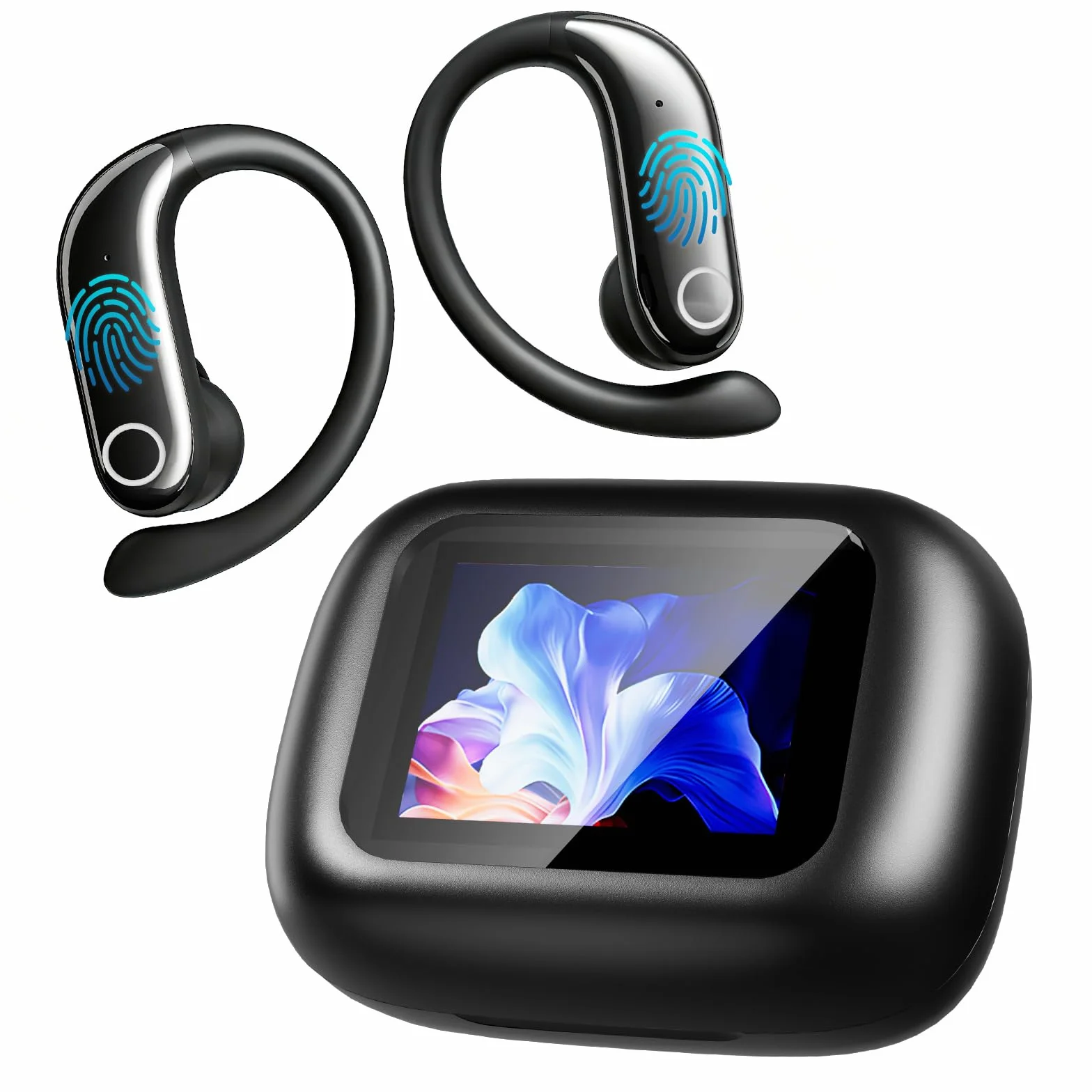 NE61 - cuffie traduzione simultanea con frequenza cardiaca e monitor dell'ossigeno nel sangue, 3 in 1 in auricolari traduttore simultaneo per 134 lingue con app, Bluetooth 6.0, 8 modali per business