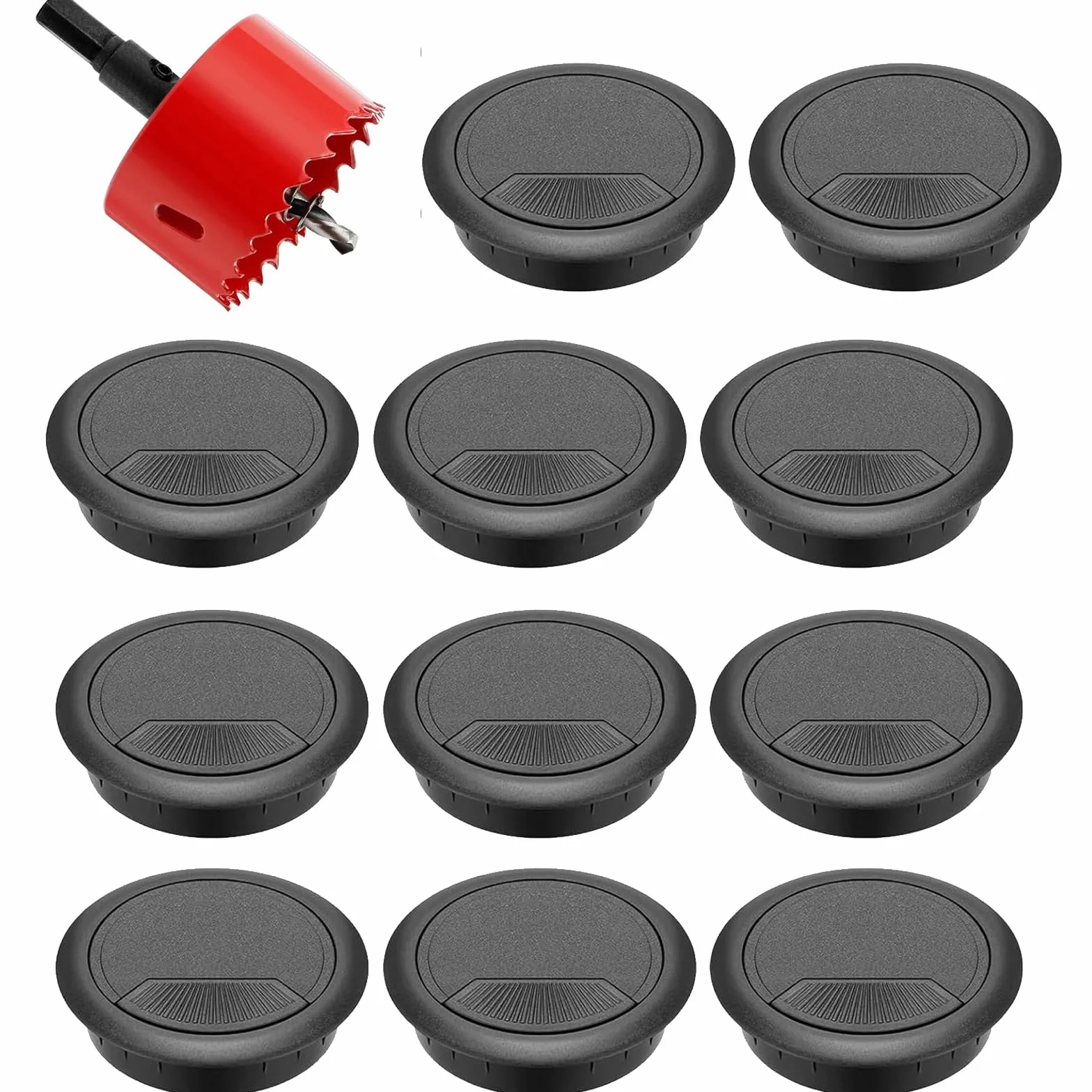 Copri Foro Passacavo per Scrivania 60 mm Diametro 12pcs