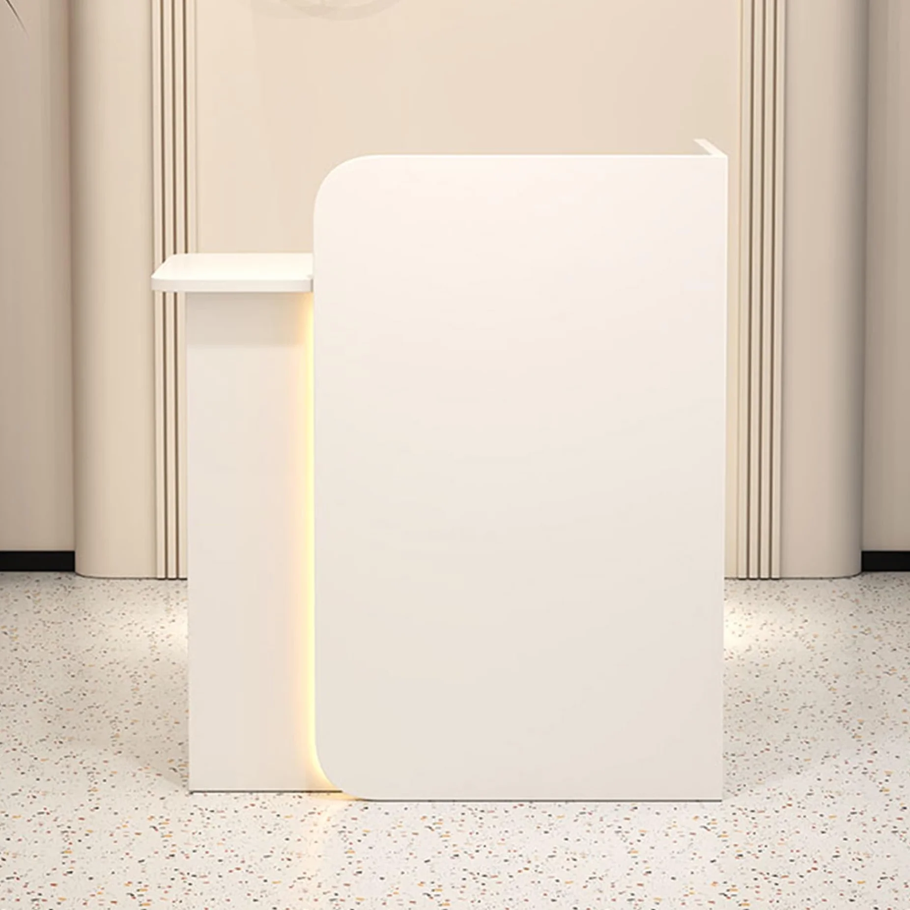 Bancone per Reception Moderno, bancone per Cassa per Negozi, mobiletto per Computer, bancone per Check-out con cassetto chiudibile a Chiave, Piccolo bancone per Reception per Ufficio, Salone