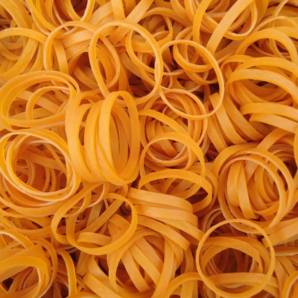 Elastici, Elastici in Gomma Confezione da 50 Pezzi Gialli 25/50/60 mm x 4 mm