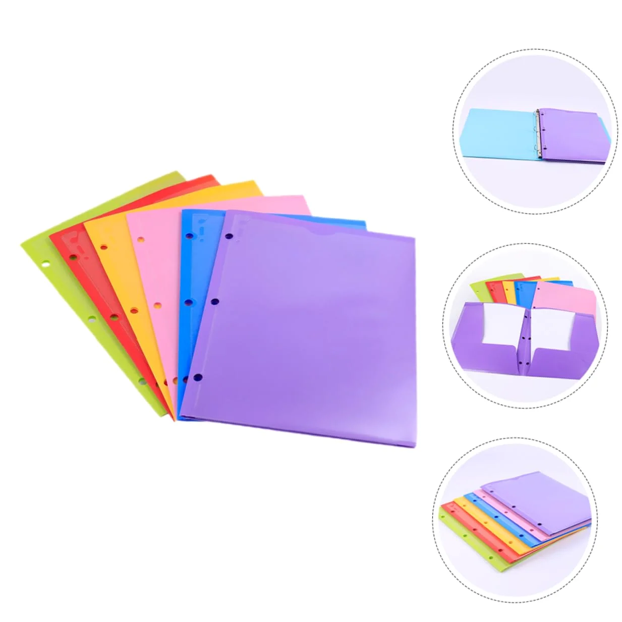 Cartelle Portadocumenti A4 a Doppia Tasca Pp 6 Pezzi | Design a Doppia Fessura, per Menu e Fogli D'ufficio, per Smistare e Conservare Documenti Colore Casuale
