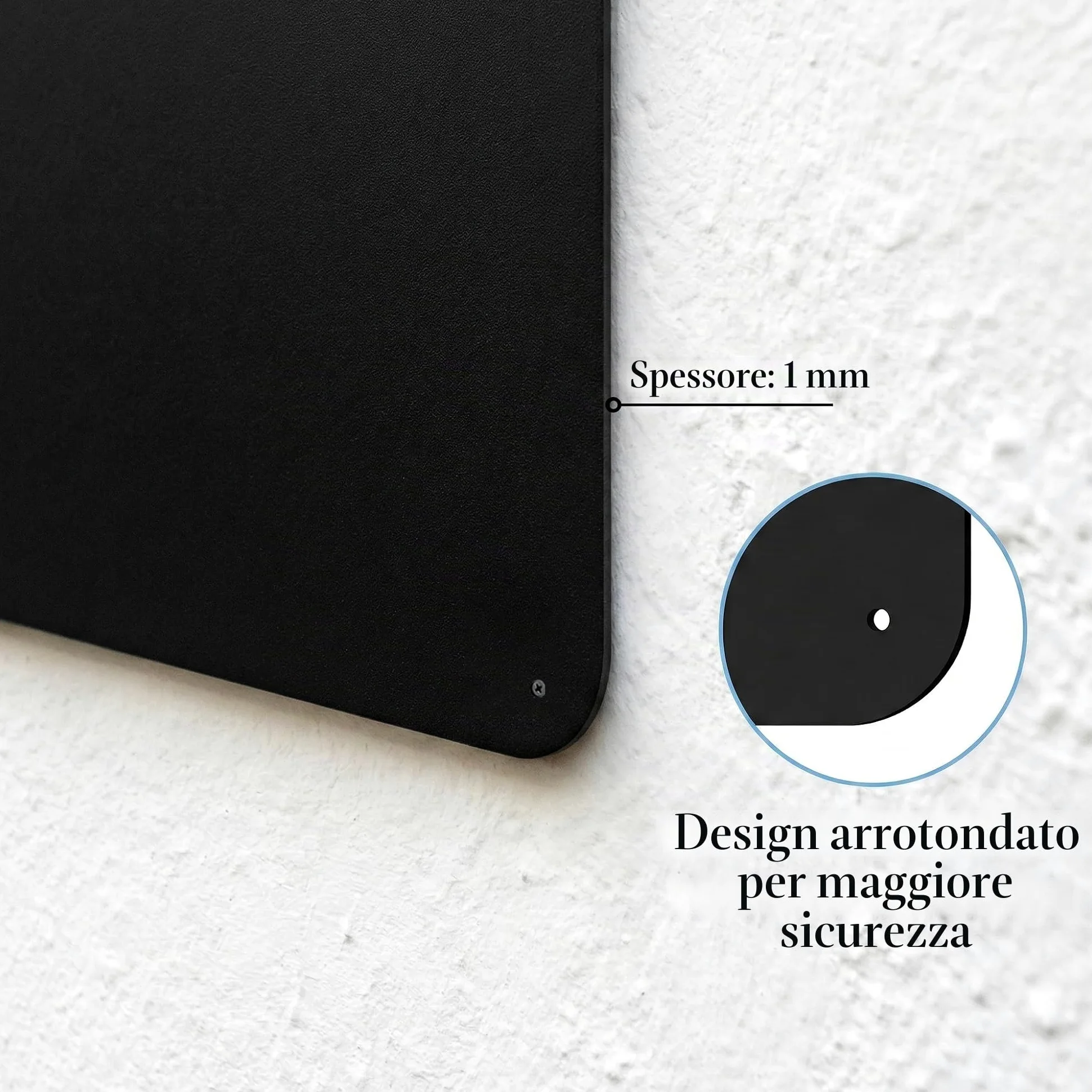 Lavagna Magnetica Nera Grande 60x90cm: Elegante Lavagna Magnetica | Parete Magnetica in Metallo per Magneti da Viaggio e Souvenir | Lavagna Decorativa per il Soggiorno per Appassionati