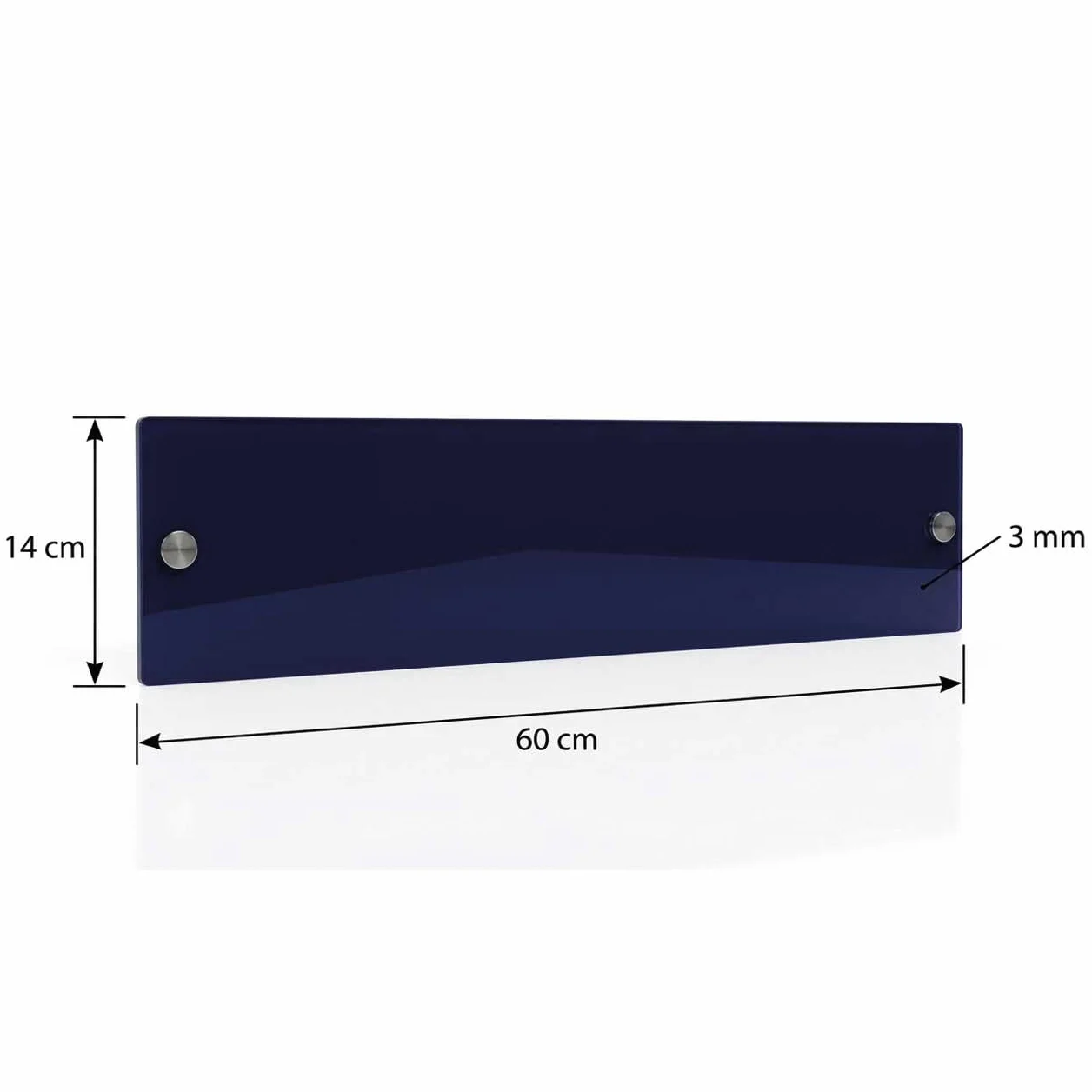 4 Fasce Battisedia Blu in Acrilico 60x14 cm – Protezione Muro Antigraffio per Sedia, Salvaparete Rigido 3 mm, Battisedia da Parete per Sedie Sale D'Attesa, Uffici e Casa (4, 60x14)