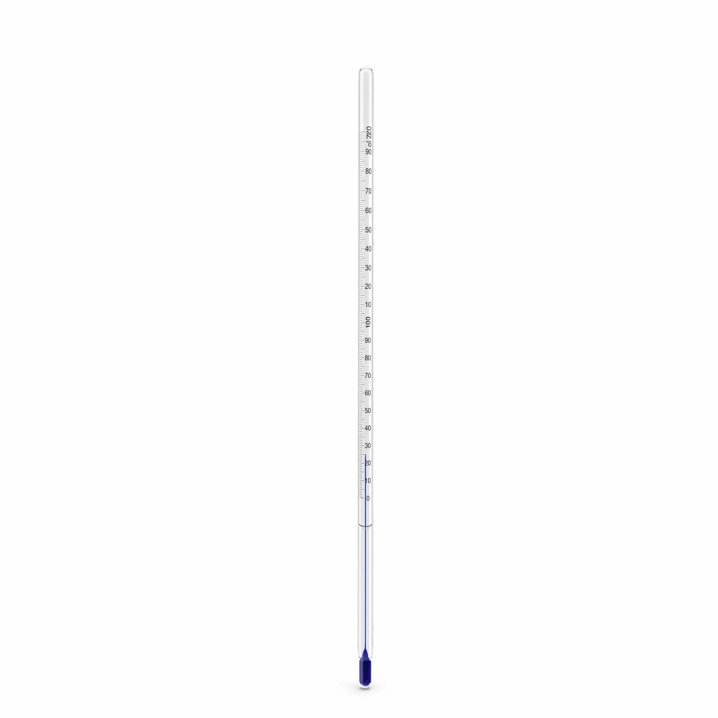 Lantelme Termometro da Laboratorio in Vetro 0-200°C 30 cm Ø 0,7 cm Resistente agli Acidi e Solventi