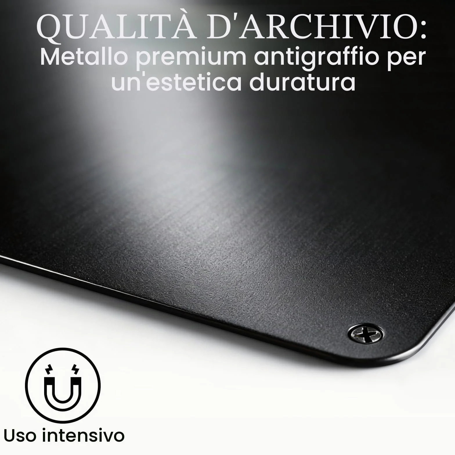 Lavagna Magnetica da Parete 50x100cm: Bacheca per Calamite da Viaggio e Ricette in Cucina Display Creativo per Casa Ufficio e Scuola - Nero