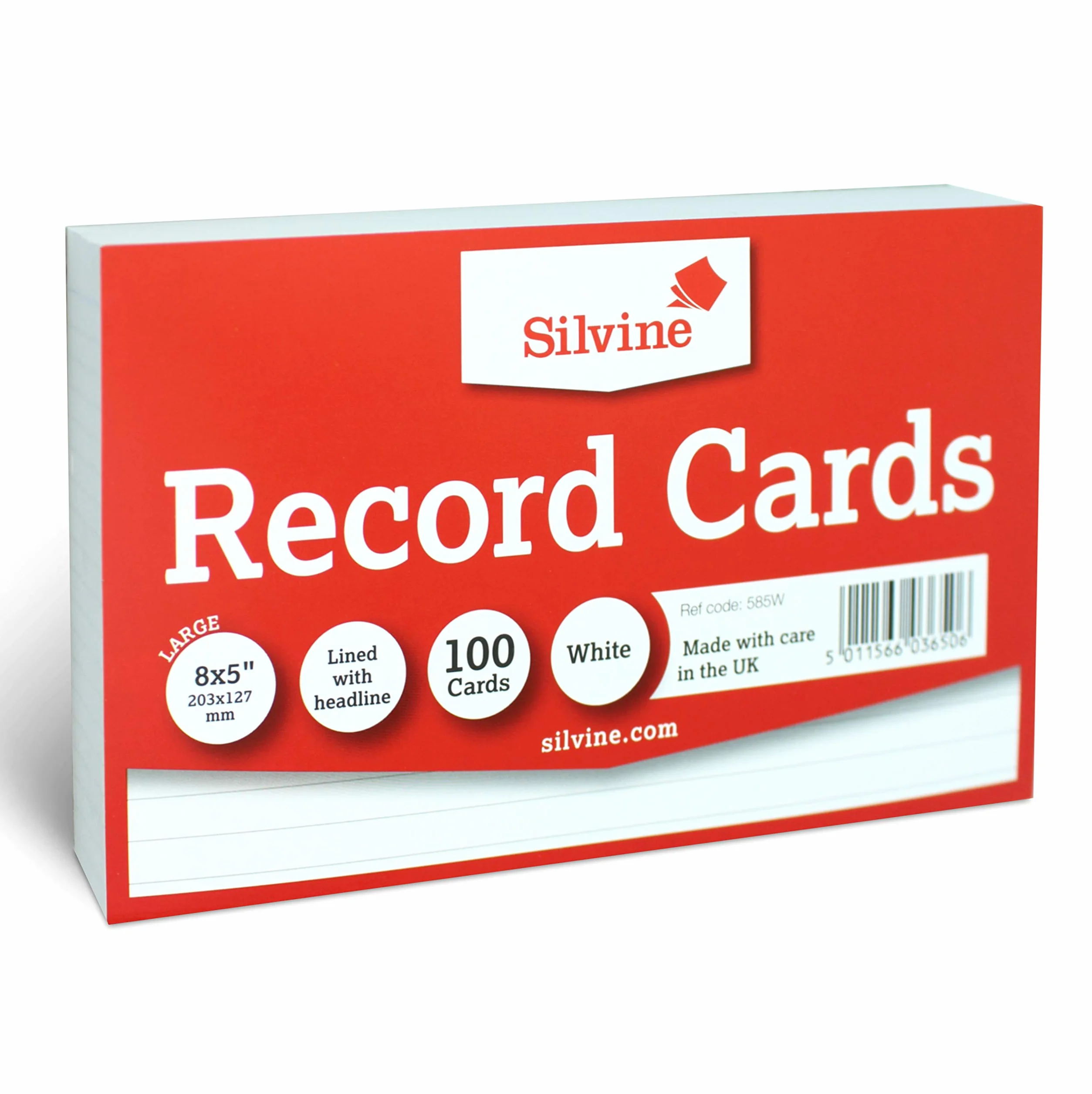 Silvine 203 x 127 mm bianco righe record