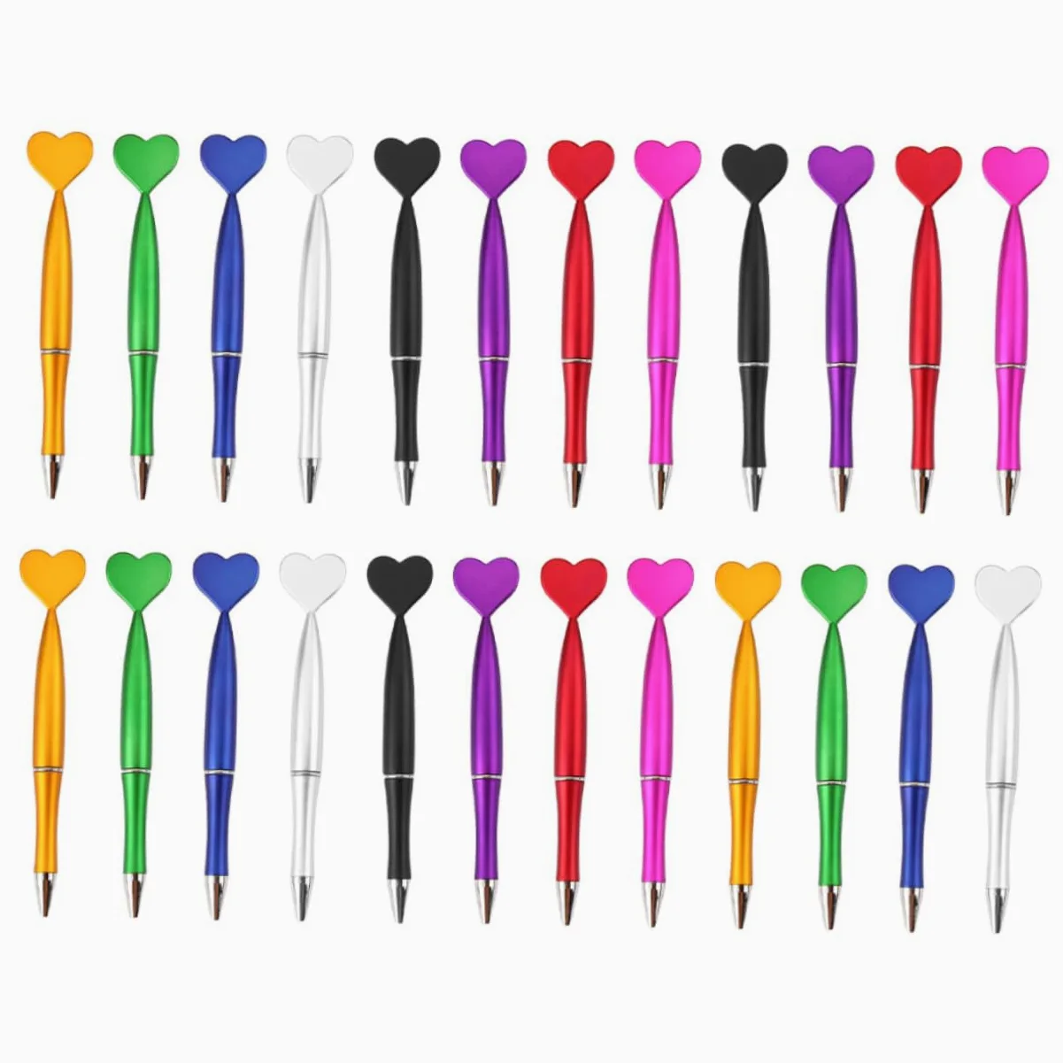 Penna a Sfera a Cuore 40 Pezzi Abs per Scrittura Liscia | Decorazioni Scuola, Penna Biro Elegante e Romantica, Penne Carine da Regalare Colore Casuale