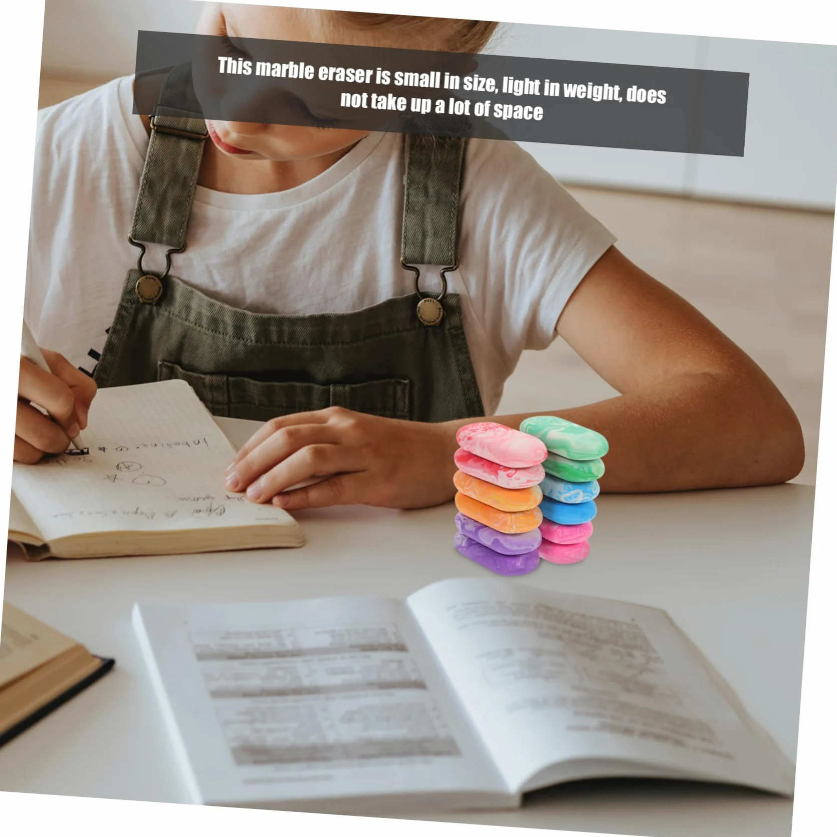 Angoily 3 Set Cancellare Portatili E Creativi Per Ufficio E Scuola Accessori Cancelleria Divertenti E Decorativi 12 Pezzi*3