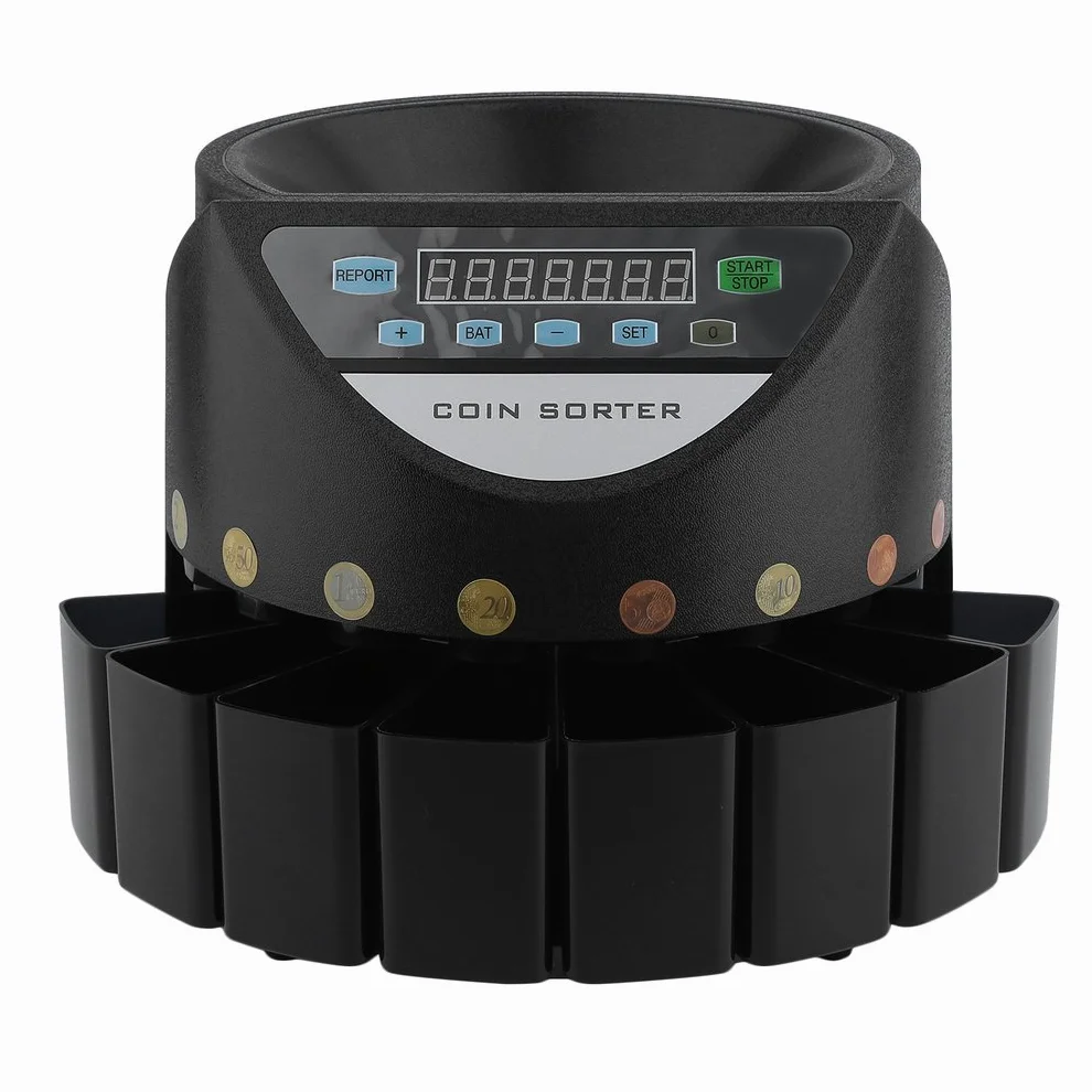 yesper Conta Monete muenzzaehl macchina monete sortierer monete Euro soldi macchina contasoldi Coin Counter Sorter 300 pezzi/min Nero