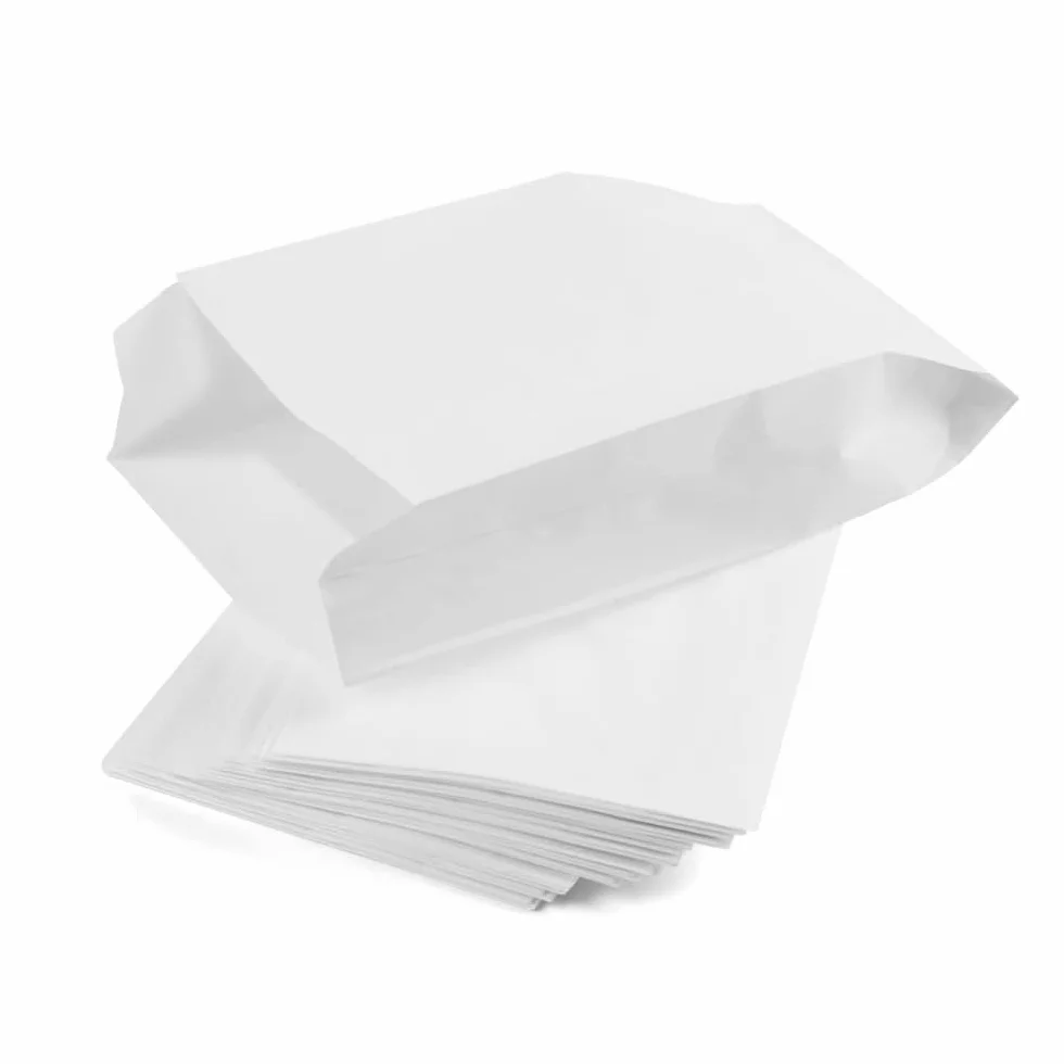 Sacchetti di Carta Kraft Bianca per Alimenti 14x28 cm 100 Pezzi