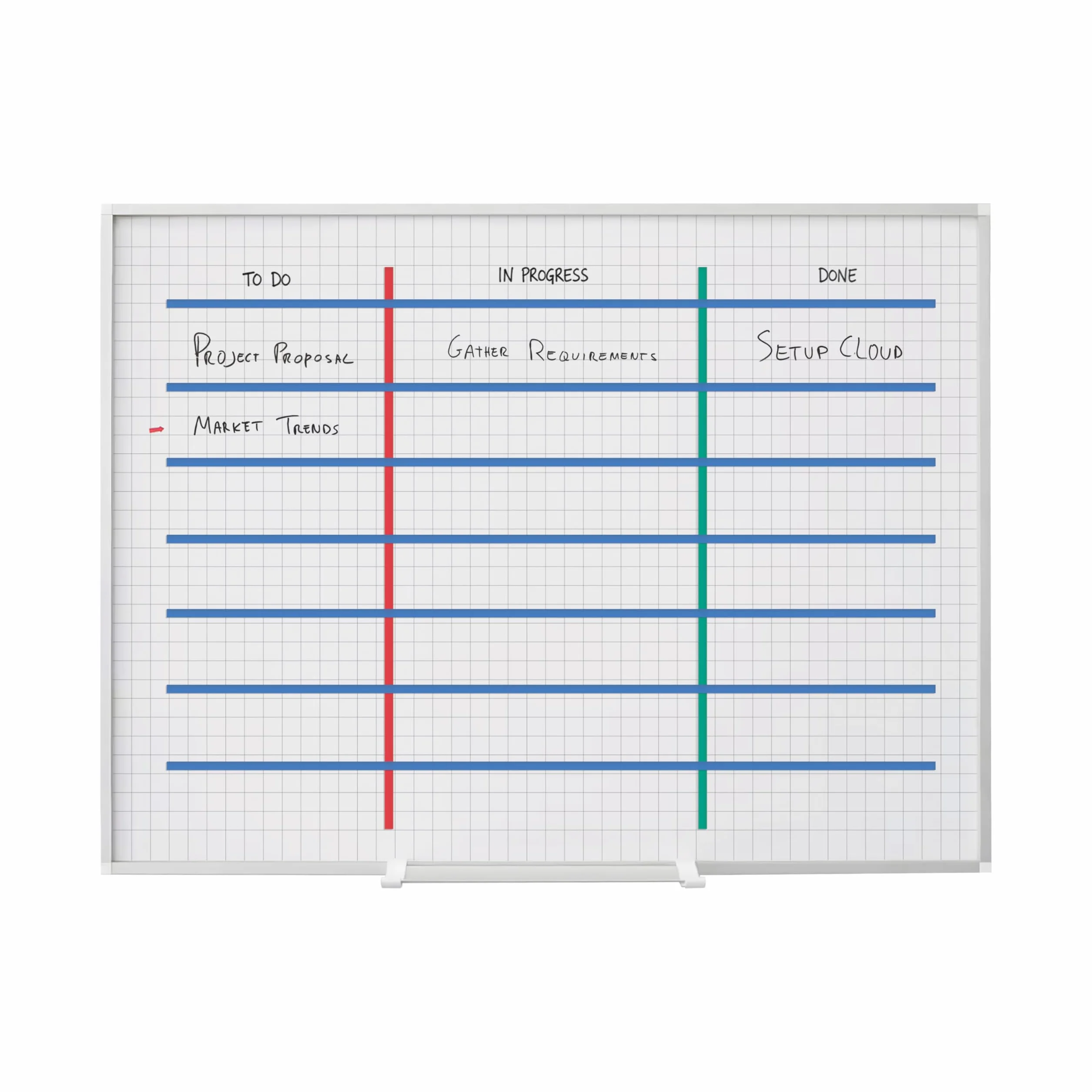 Bi-Office MA0547830 - Planner Lavagna Magnetica, 120 x 90 cm, Bianco