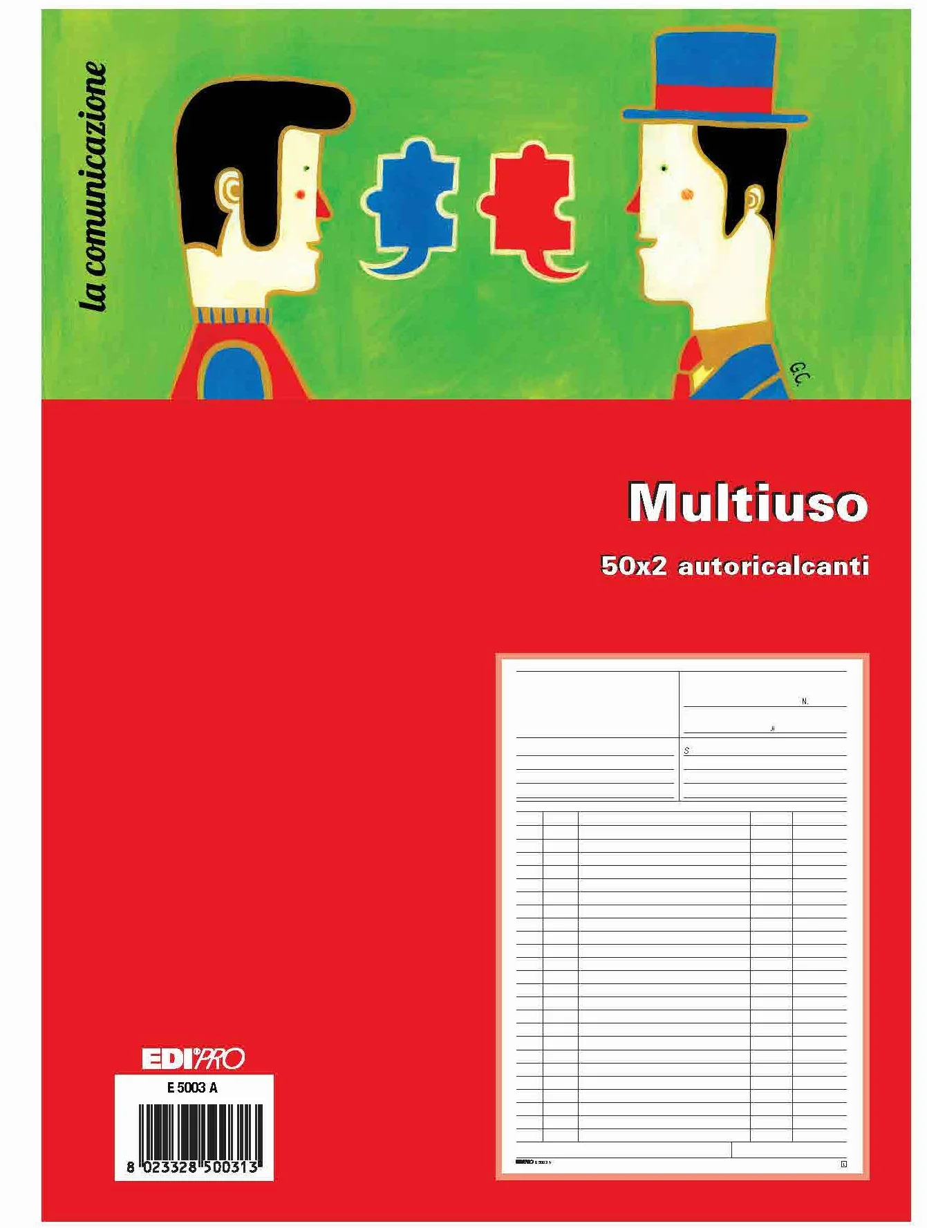 EDIPRO E5003A Blocco multiuso 50x2 autoricalcante 29,7x21