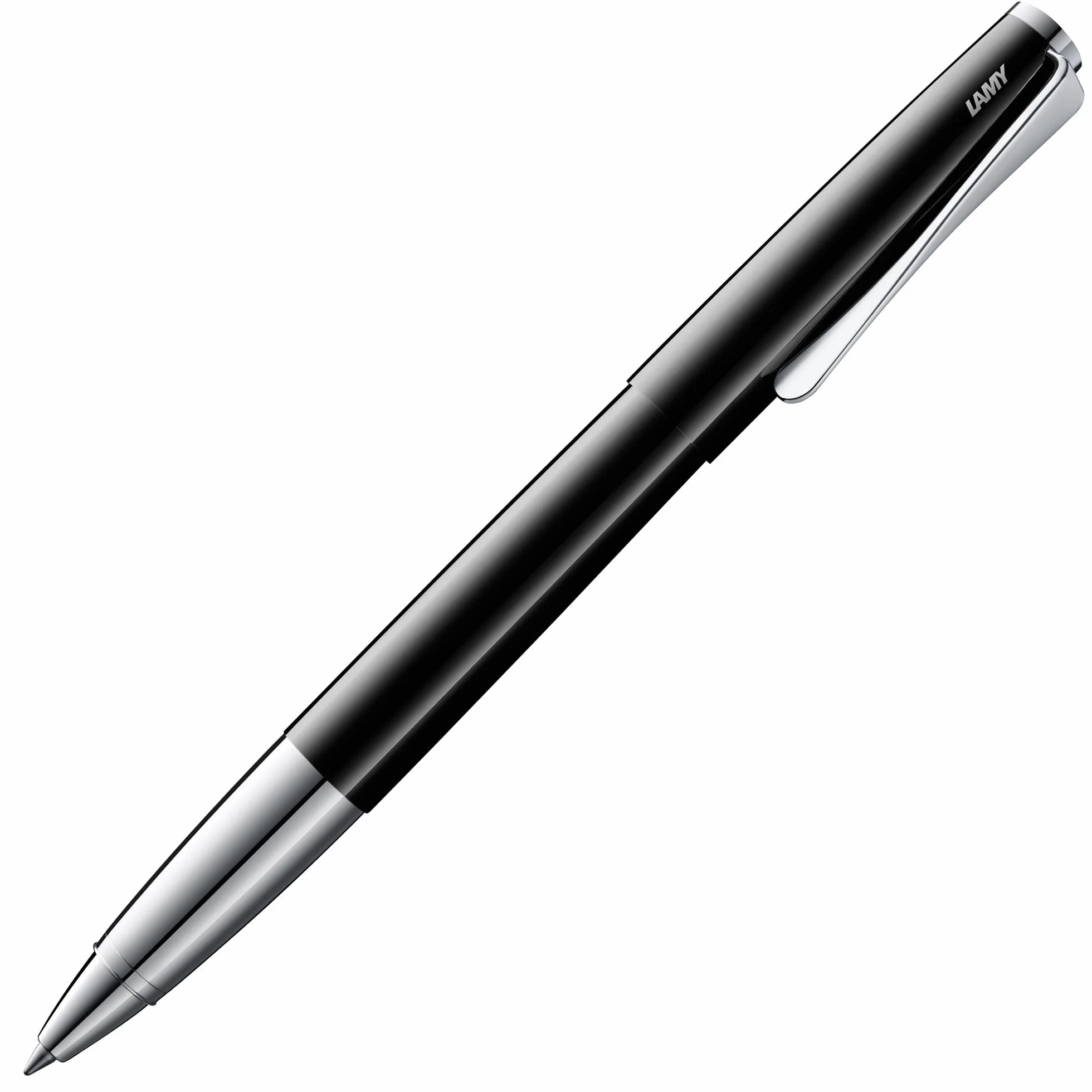 Lamy studio pianoblack roller - universale con involucro elegante in metallo - con clip a forma di elica e larghezza di tratto M - con refill roller M 63 nero