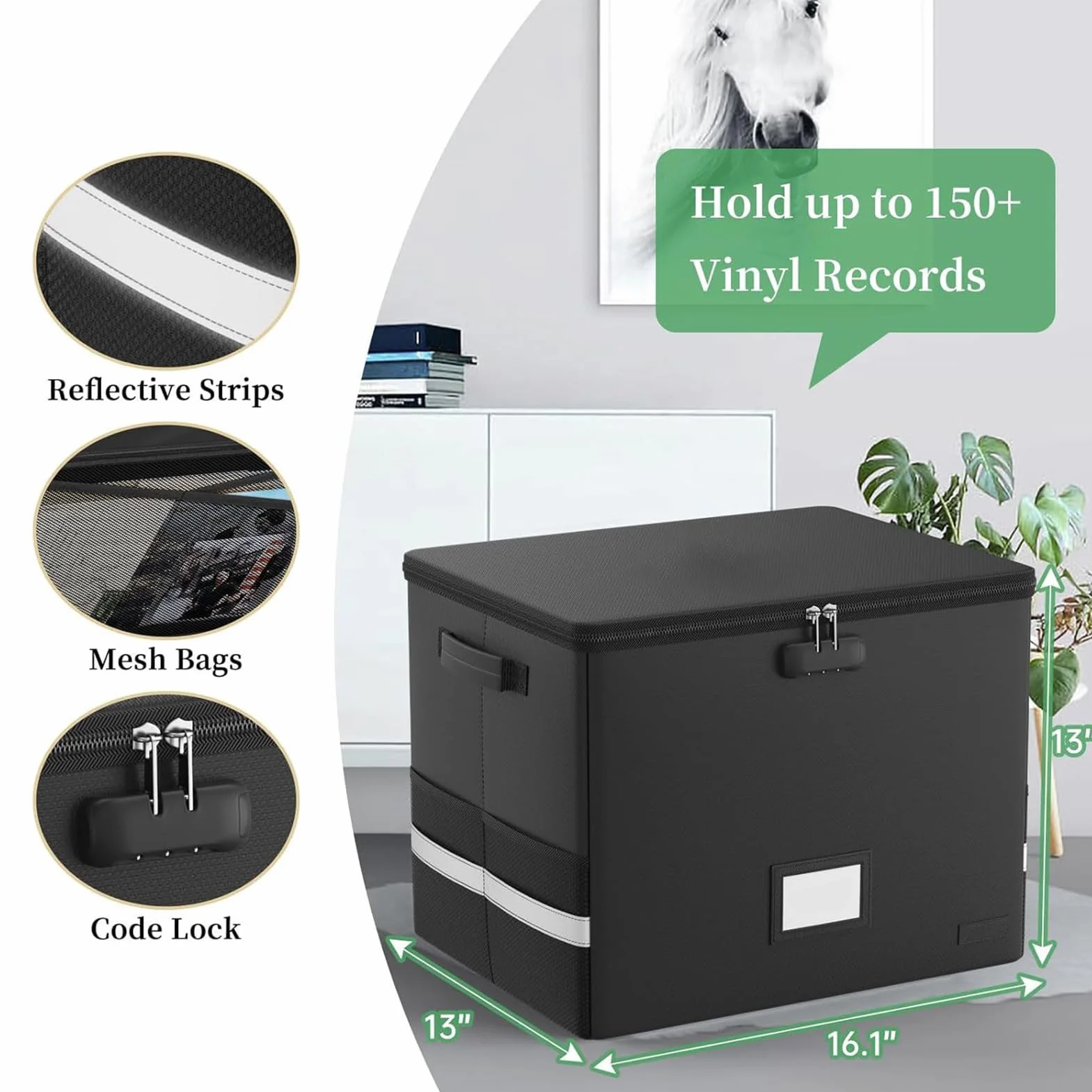 Salva Scatola Di Stoccaggio - Crate Di Registrazione | Organizzatore Del Titolare Di File | Portatile Album Portatile Risparmio Di Spazio Con Coperchio E Maniglie | Organizzatore Ignifugo Rés