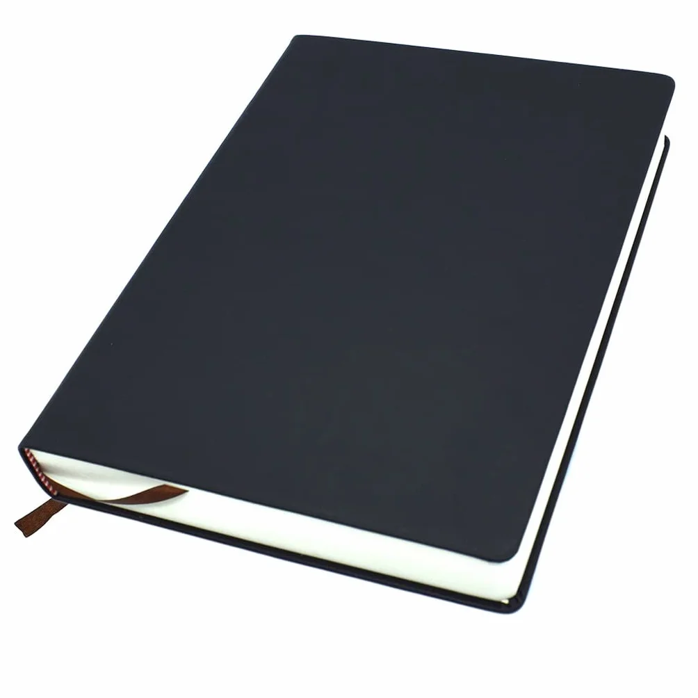 BmxauZ Quaderno bullet con pagine bianche super spesse, formato A6, copertina in pelle fatta a mano, carta bianca avorio, blocco note aziendale per forniture per ufficio ArgentoA5