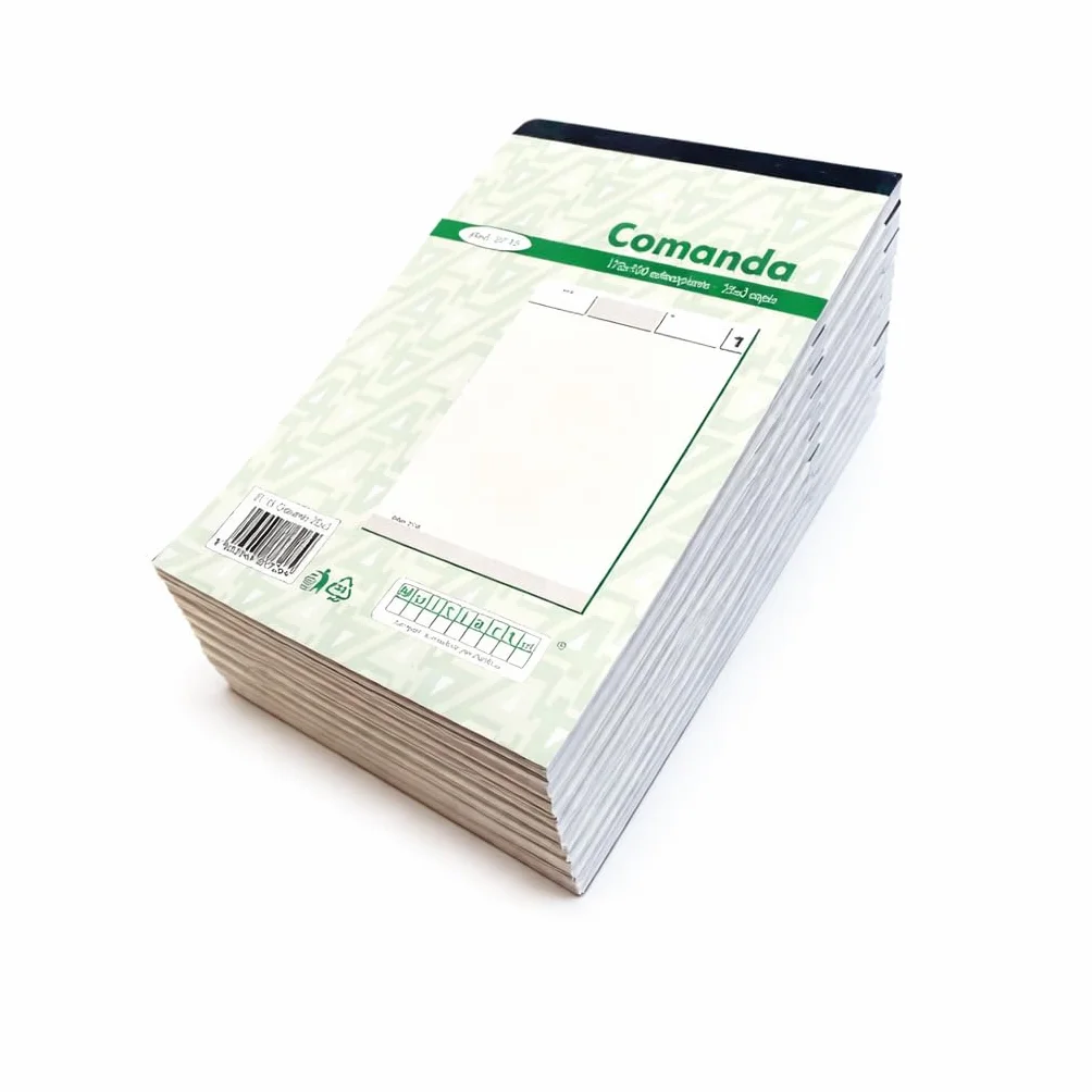Blocco comande duplice copia 10 blocchetti 250 comande