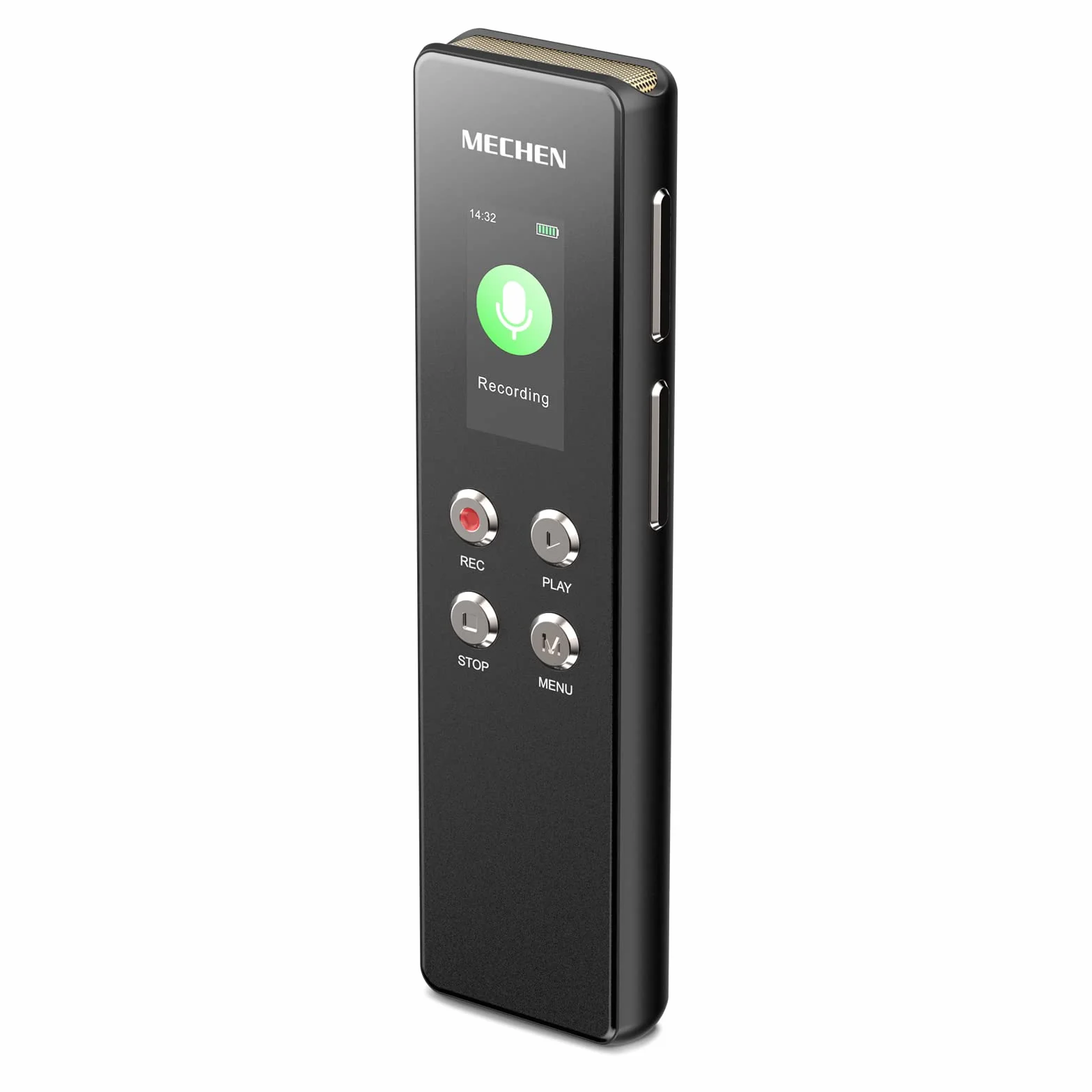 MECHEN V01 Registratore Vocale da 128GB, Registratore di Voce con Registrazione Anticipata, Protezione con Password, Riduzione Automatica del Rumore, 300mAh (15 Ore di Durata) (128, GB)