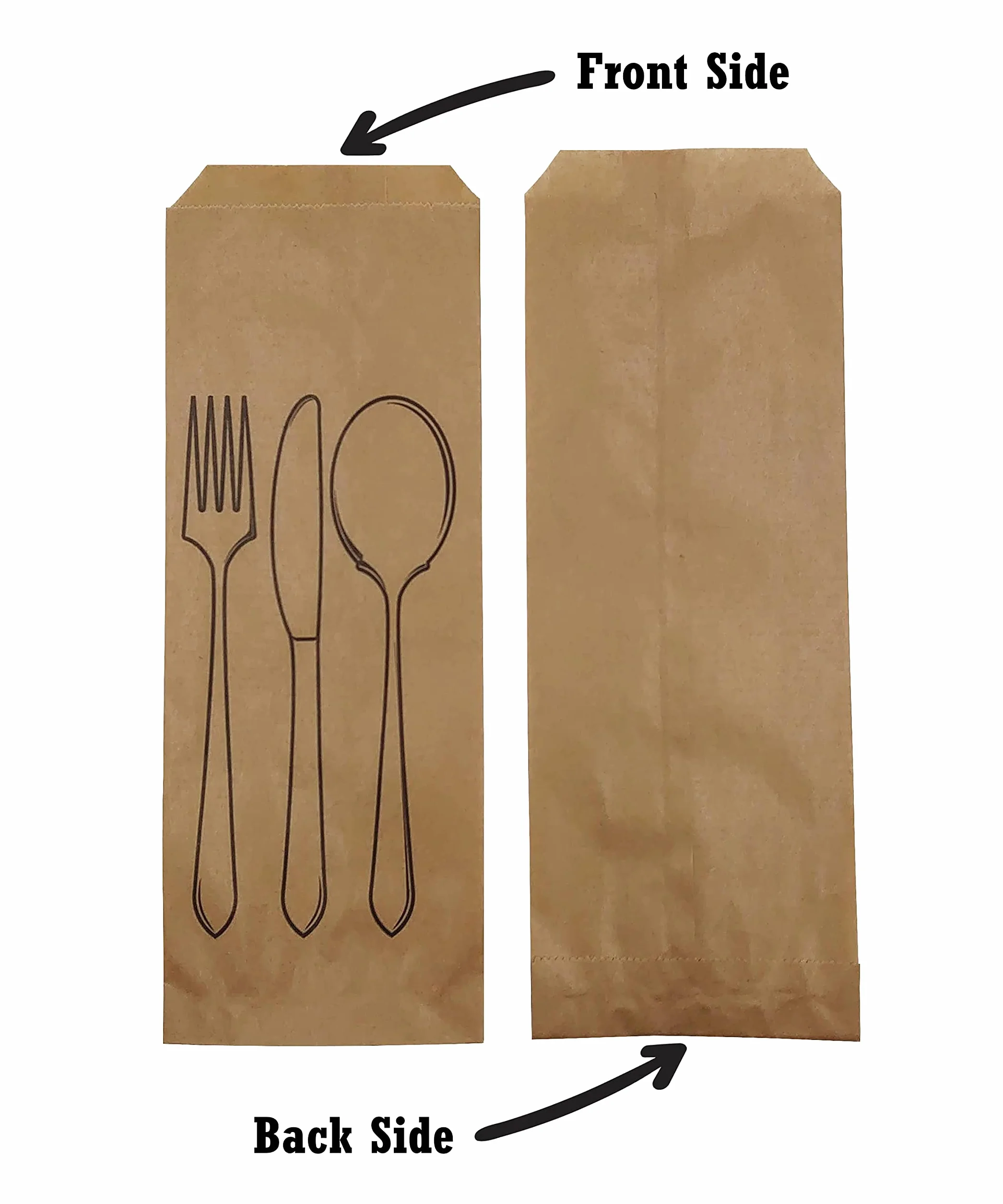 Sacchetti di carta kraft per posate 9x25 cm usa e getta