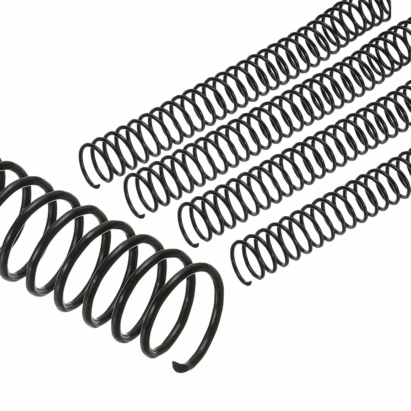 PATIKIL Spirali per Bobine da 20mm(3/4"), 50Pz Spirali Legatura Capacità 170 Fogli 3:1 Passo Spirali Legatura per Rilegare Fogli Carta, Nero
