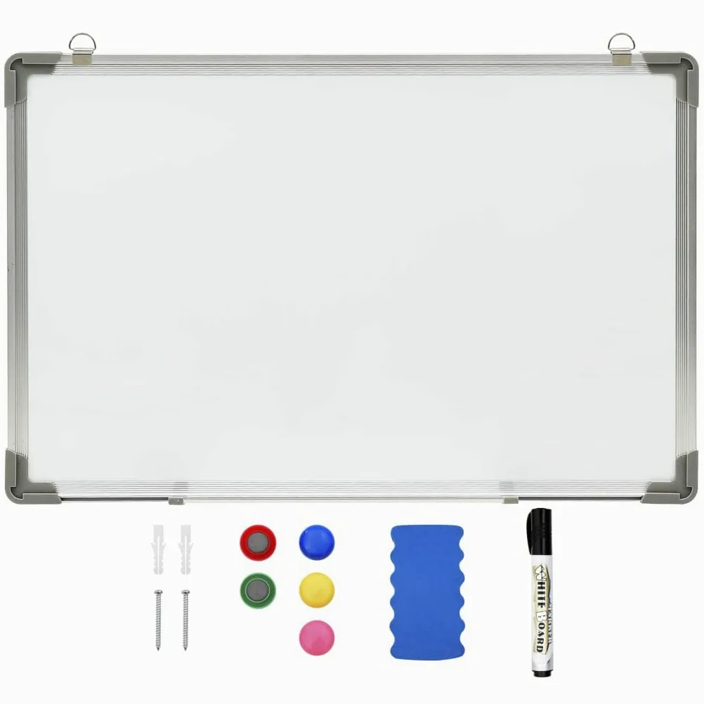 ShGaxin Lavagna Magnetica Bianca Cancellabile a Secco 50x35 cm Acciaio,Lavagne Magnetiche,Lavagna Magnetica Pieghevole-146630