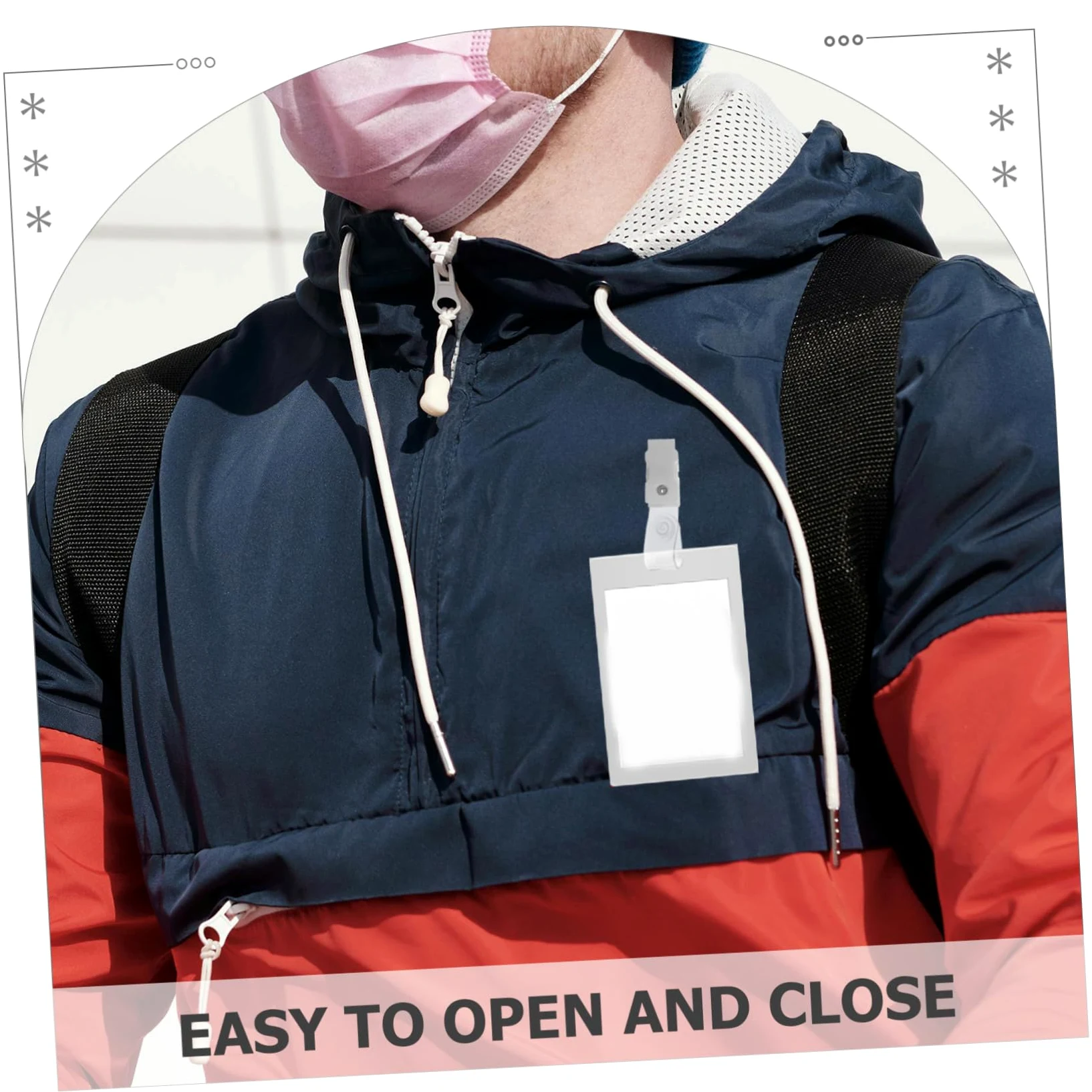 SOIMISS Clip per Badge Resistente e Facile da Trasportare in Bianco con Design Semplice Confezione da 100 Pezzi per Porta Pass da Collo e Distintivi