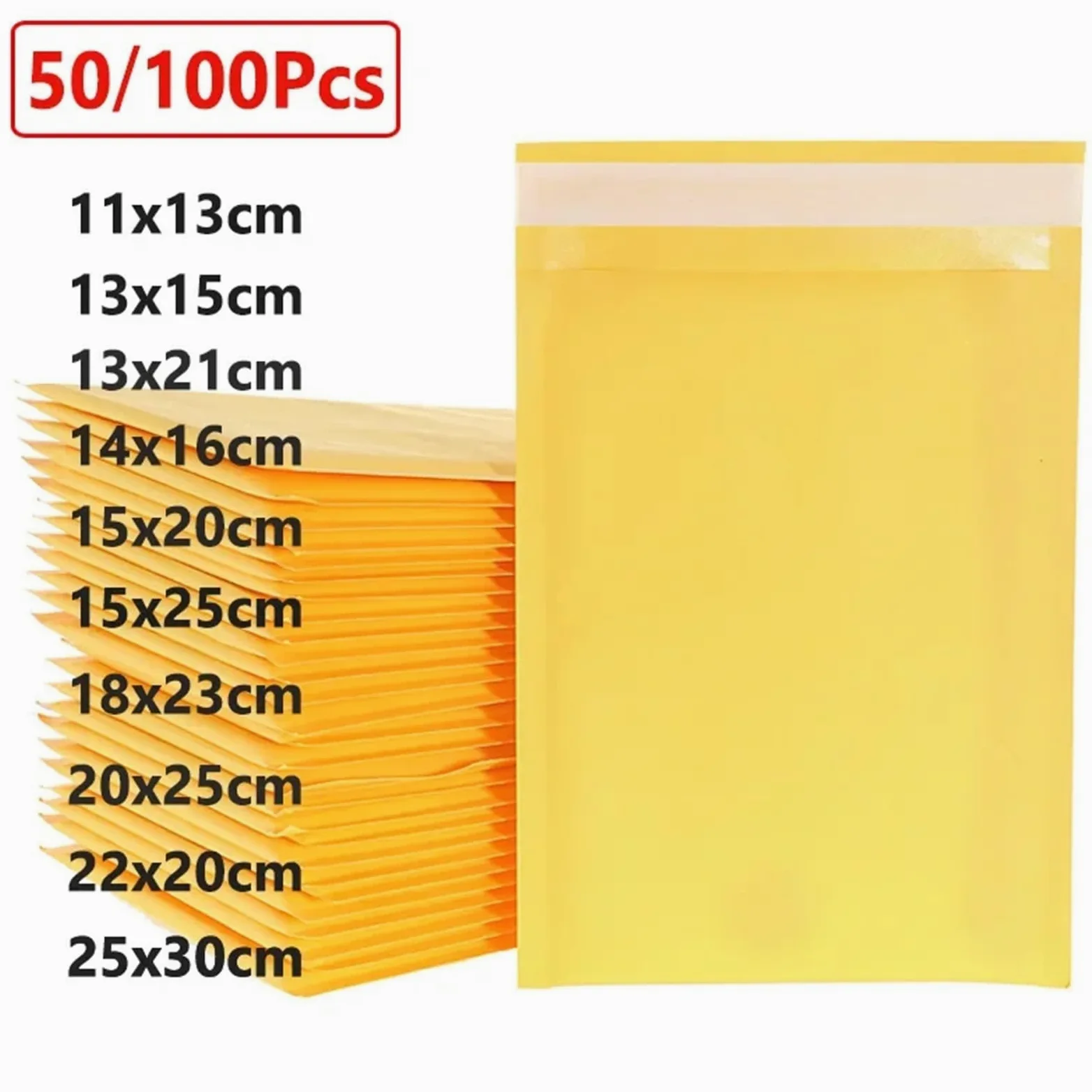 piccola borsa per la spedizione Buste imbottite in carta kraft, buste for spedizioni imbottite, buste for imballaggio autosigillanti, buste for corriere(18x23cm-100pcs)