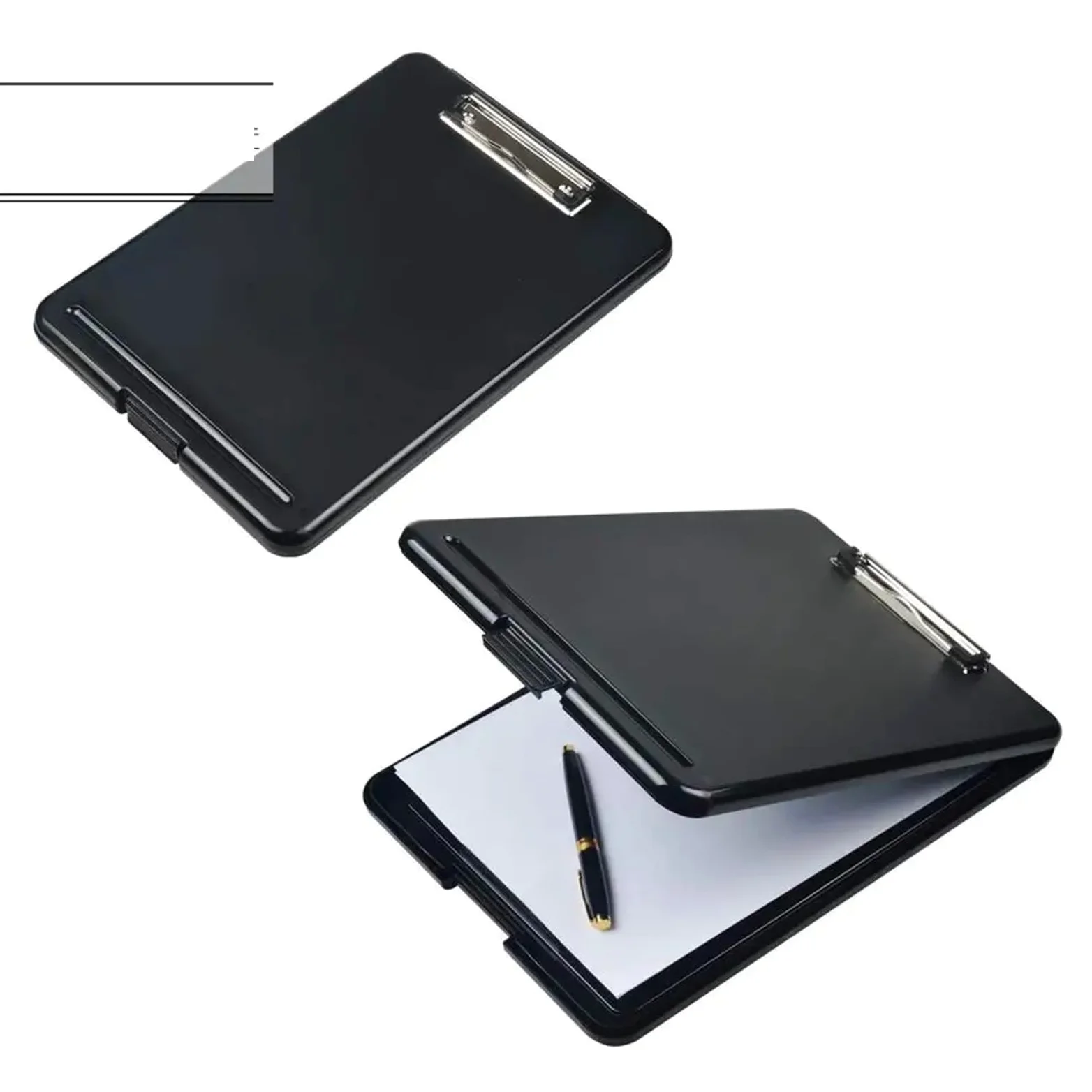3 pezzi A4 portablocco portadocumenti impermeabile archiviazione custodia forniture for ufficio Per L'ufficio(Black)