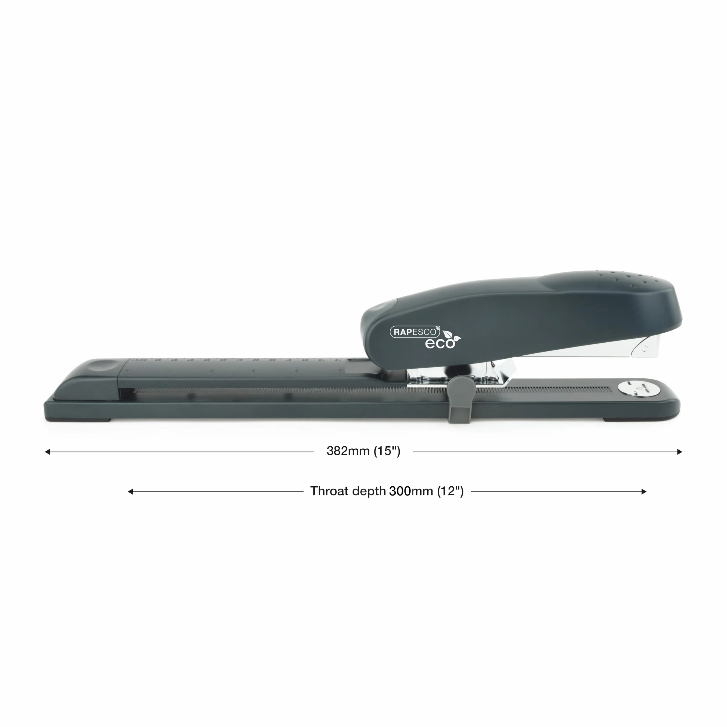 Rapesco 1281 ECO 790 Cucitrice a Braccio Lungo per Alti Spessori con 10.000 Punti Tipo da 26/8 mm, Capacità di 50 Fogli, Antracite