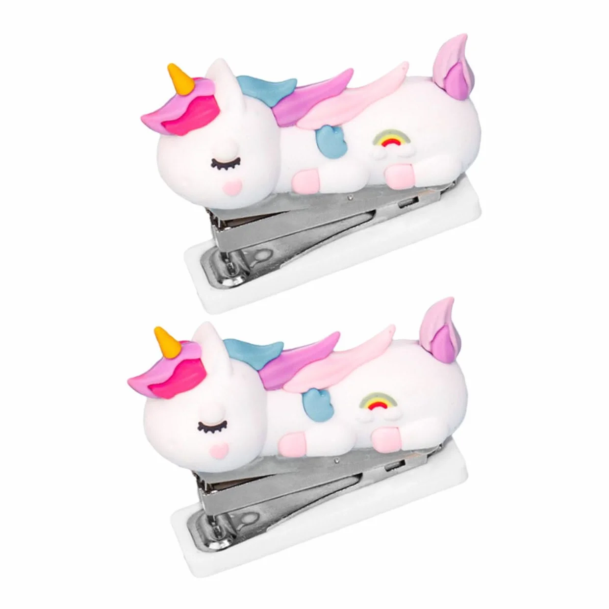Operitacx 10pezzi Stapler Cartoon Cute Hand Stapler for Office Home School Lightweight Portable for Students Crafting