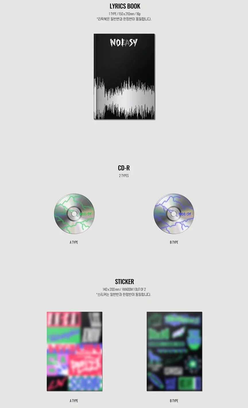STRAYKIDS SKZ - NOEASY [A Type] 2nd Album CD+Photocards+Unit Folded Poster+Double Sided Photocard+Photobook+Sticker+Lyrics Book+[Extra 4 Photocards+1 Double-Sided Photocard+Pocket Mirror]