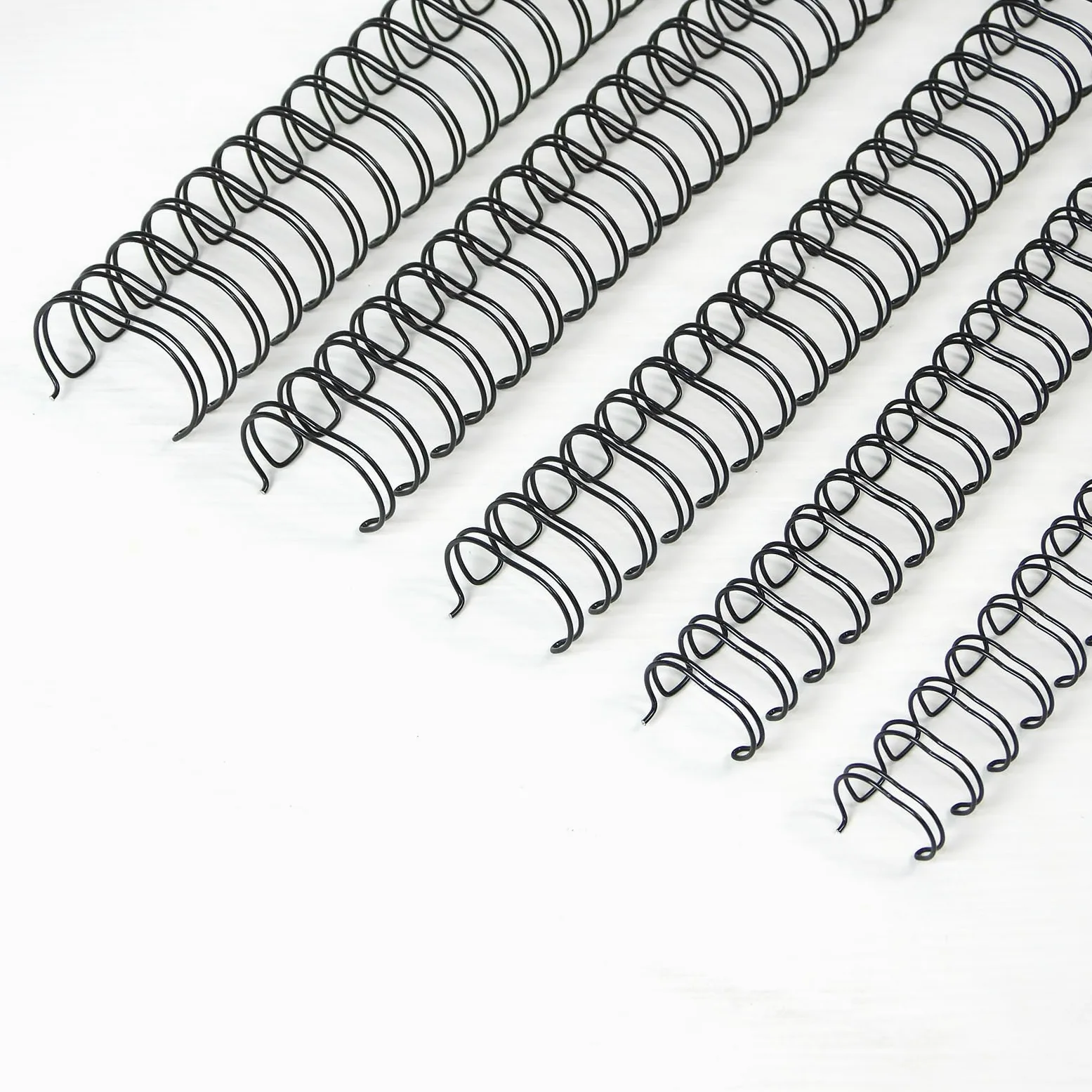 Rayson Fili per rilegatura a doppio anello, misure miste (9/16", 5/8", 3/4", 7/8", 1") 2:1, spine per rilegatura a filo 2:1, colore nero, confezione da 50