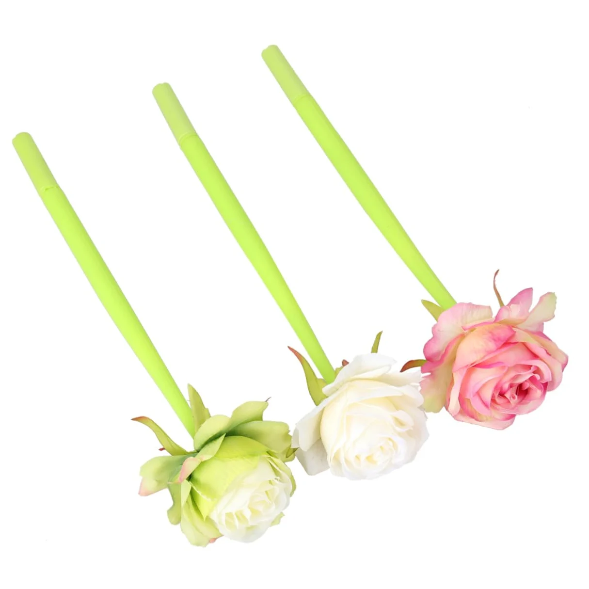 SHINEOFI 6pezzi Penna Gel Romantica Forma Di Rosa Con Inchiostro Nero Per Scuola Ufficio e Uso Personale