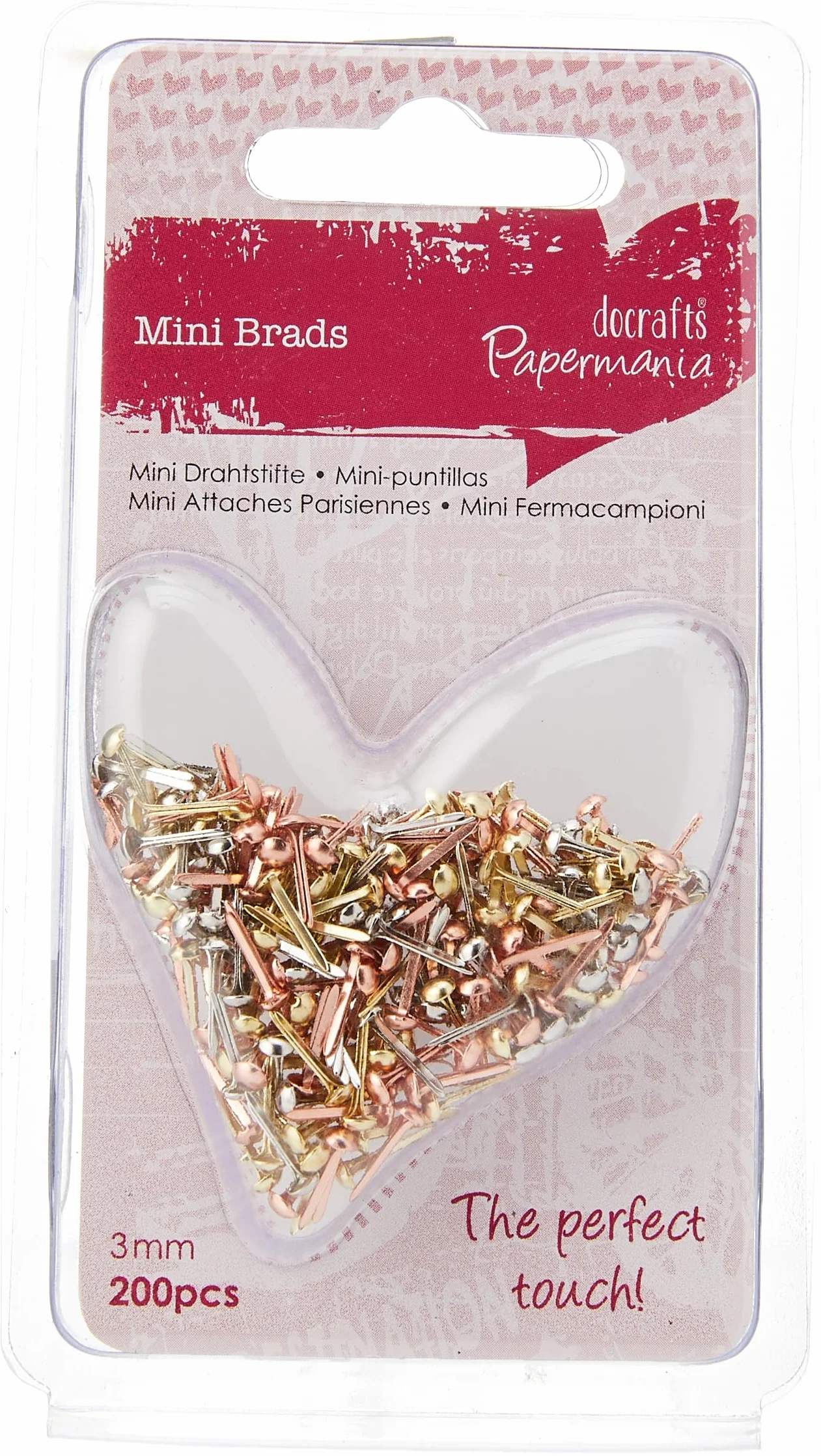 Docrafts Mini Assortiti Chiusure Metalliche Lucide 200 Pezzi