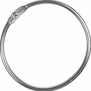 Anelli Metallici Apribili Diam. 40 mm 10 Pezzi Silver Chiusura A Scatto